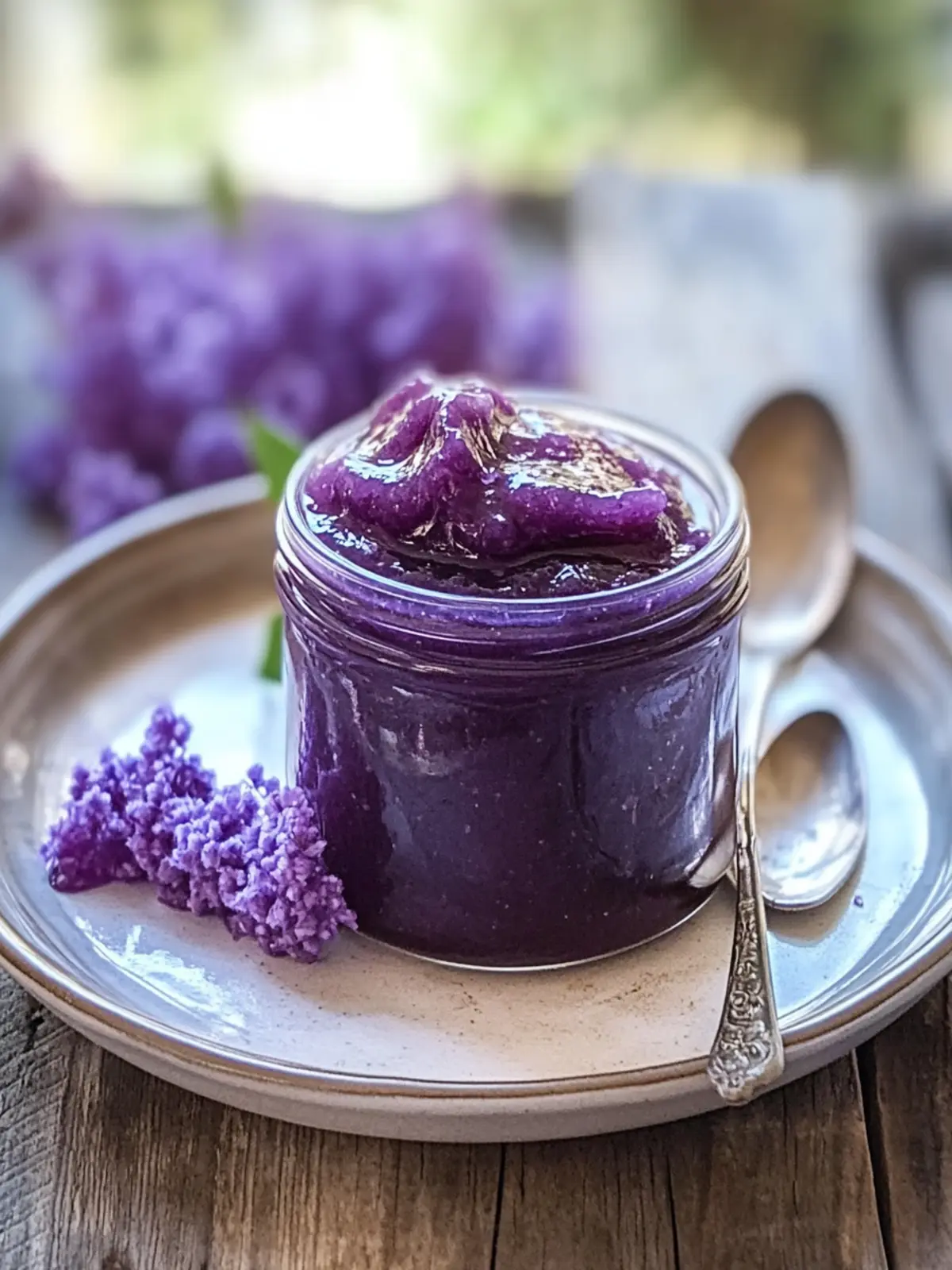 Cremige gesunde lila Süßkartoffel-Marmelade
