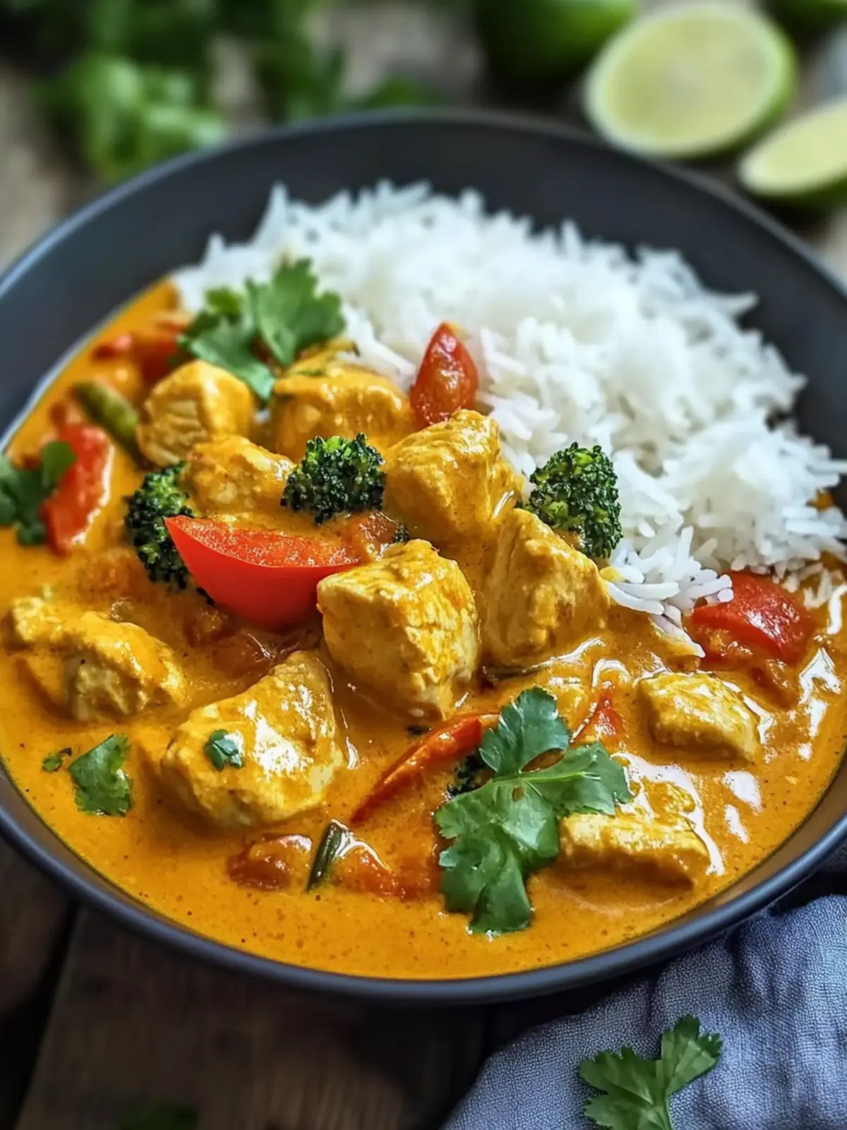 schnelle Hühnercurry mit Reis