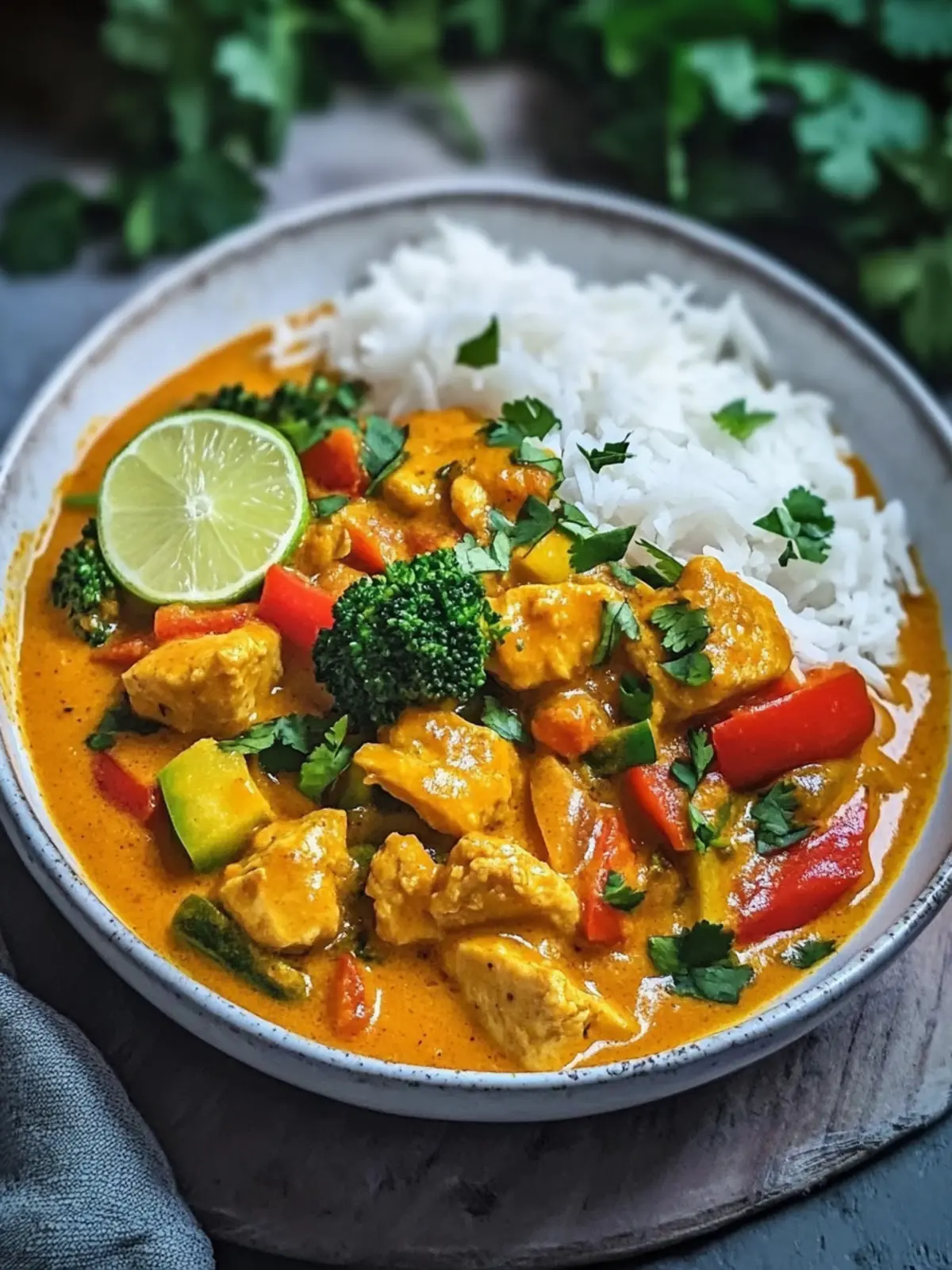 schnelle Hühnercurry mit Reis