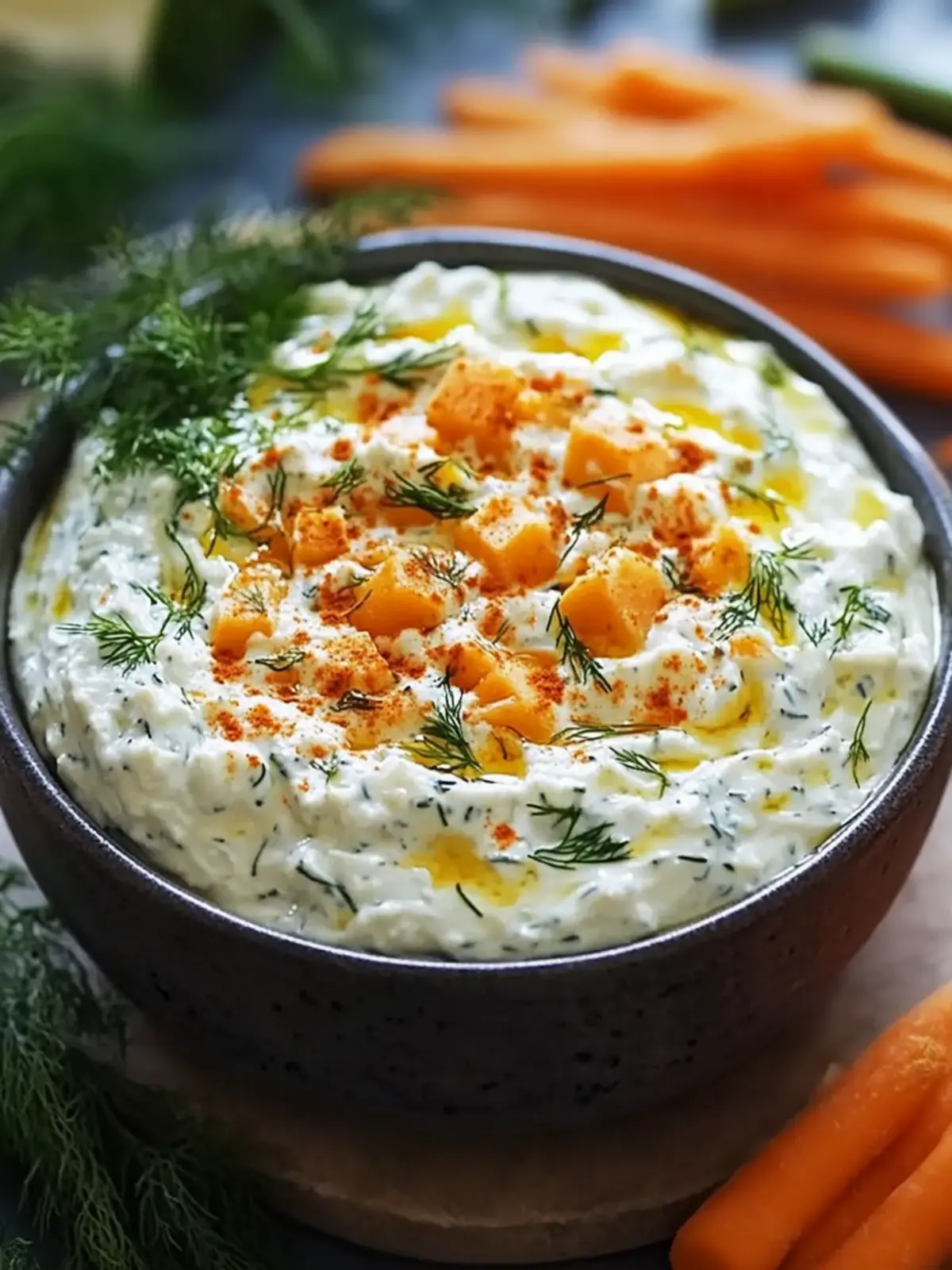 Cremiger Karotten-Dill-Dip
