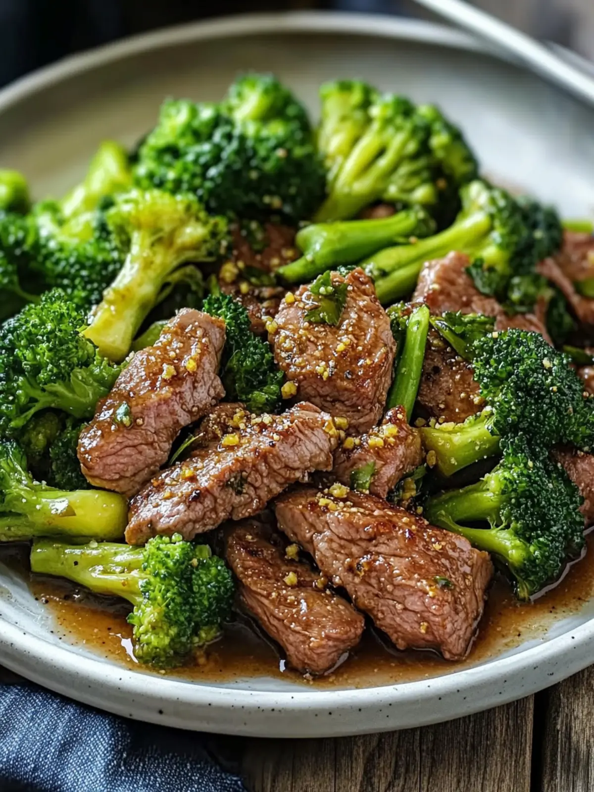 Rinderhackfleisch und Brokkoli Pfannengericht