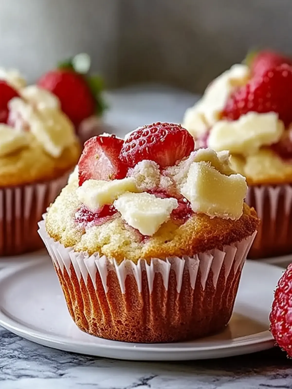Erdbeer-Frischkäse-Muffins