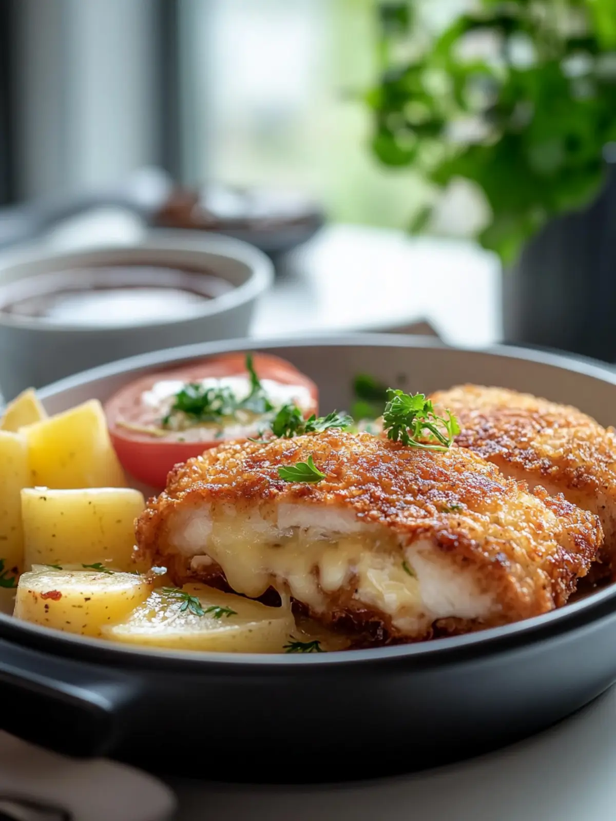 Köstliches Airfryer Hähnchen Cordon Bleu