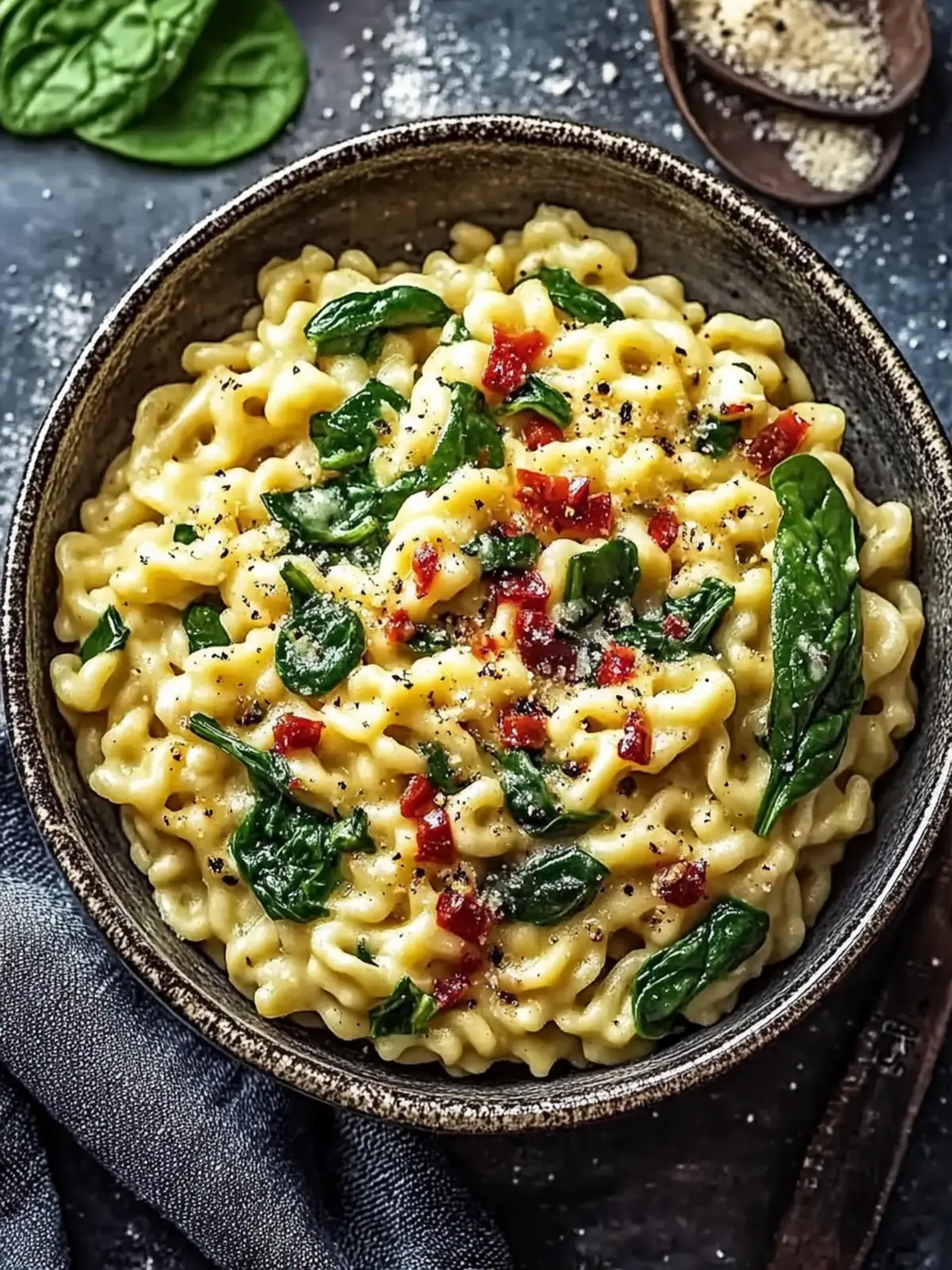 Leichte Spinat-Spätzle-Pfanne