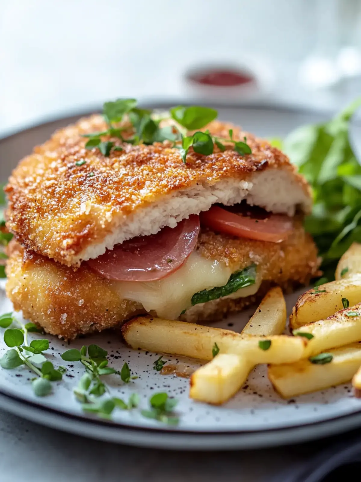 Köstliches Airfryer Hähnchen Cordon Bleu