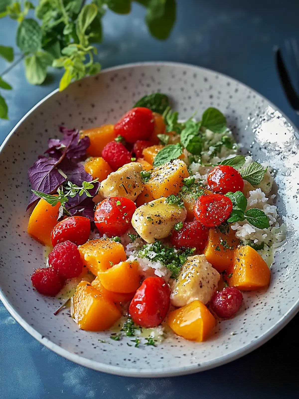 Kürbis Hähnchen Pfanne