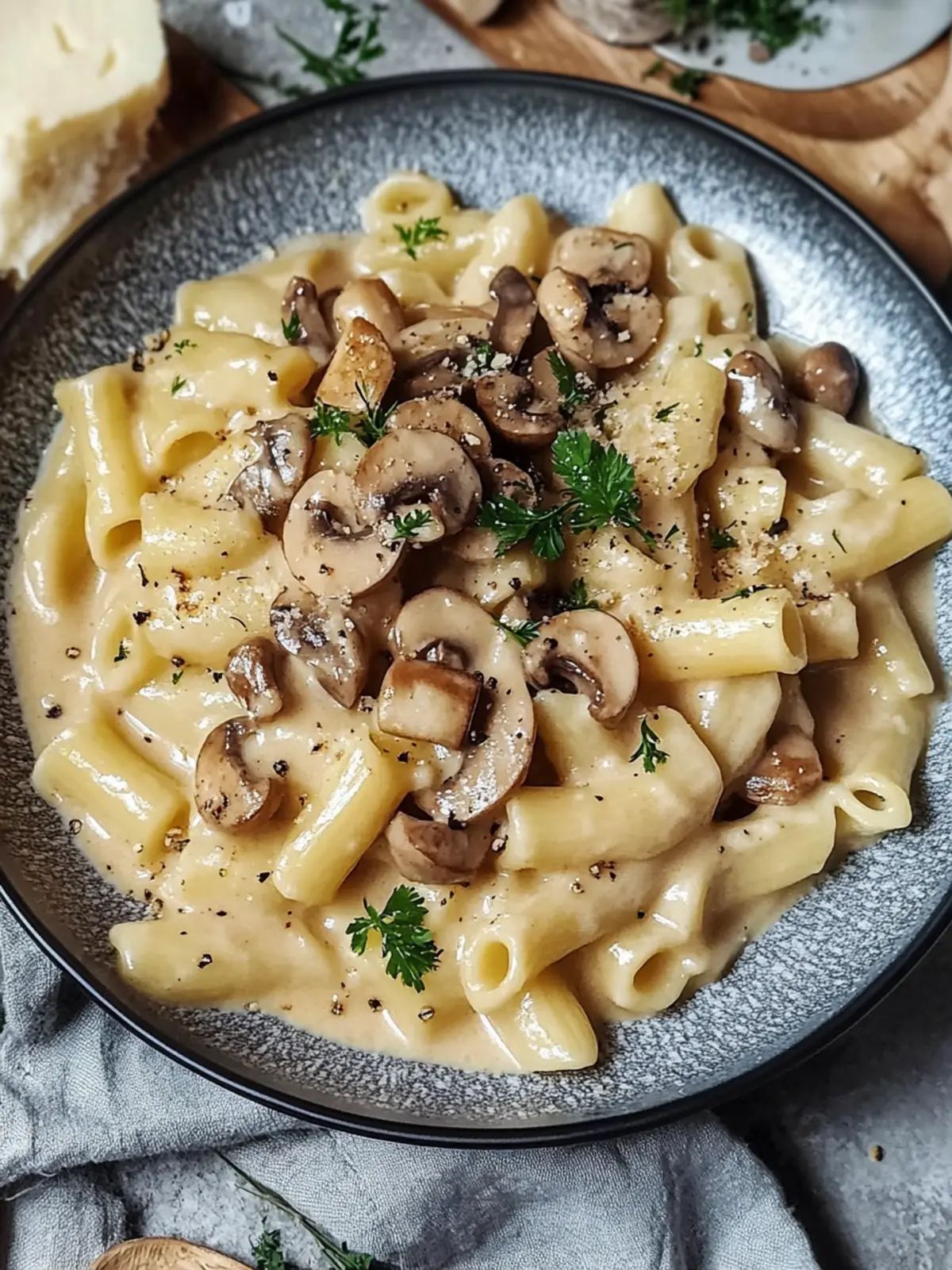 Pilzrahmsauce mit Schupfnudeln