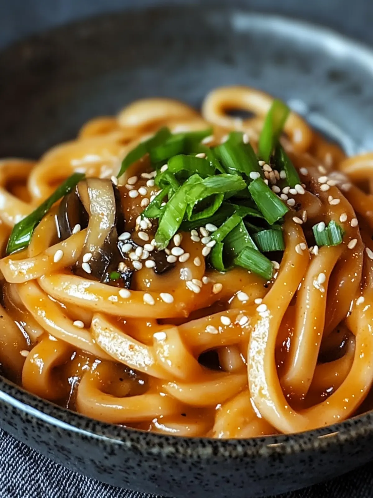Cremige Gochujang-Pilz-Udon