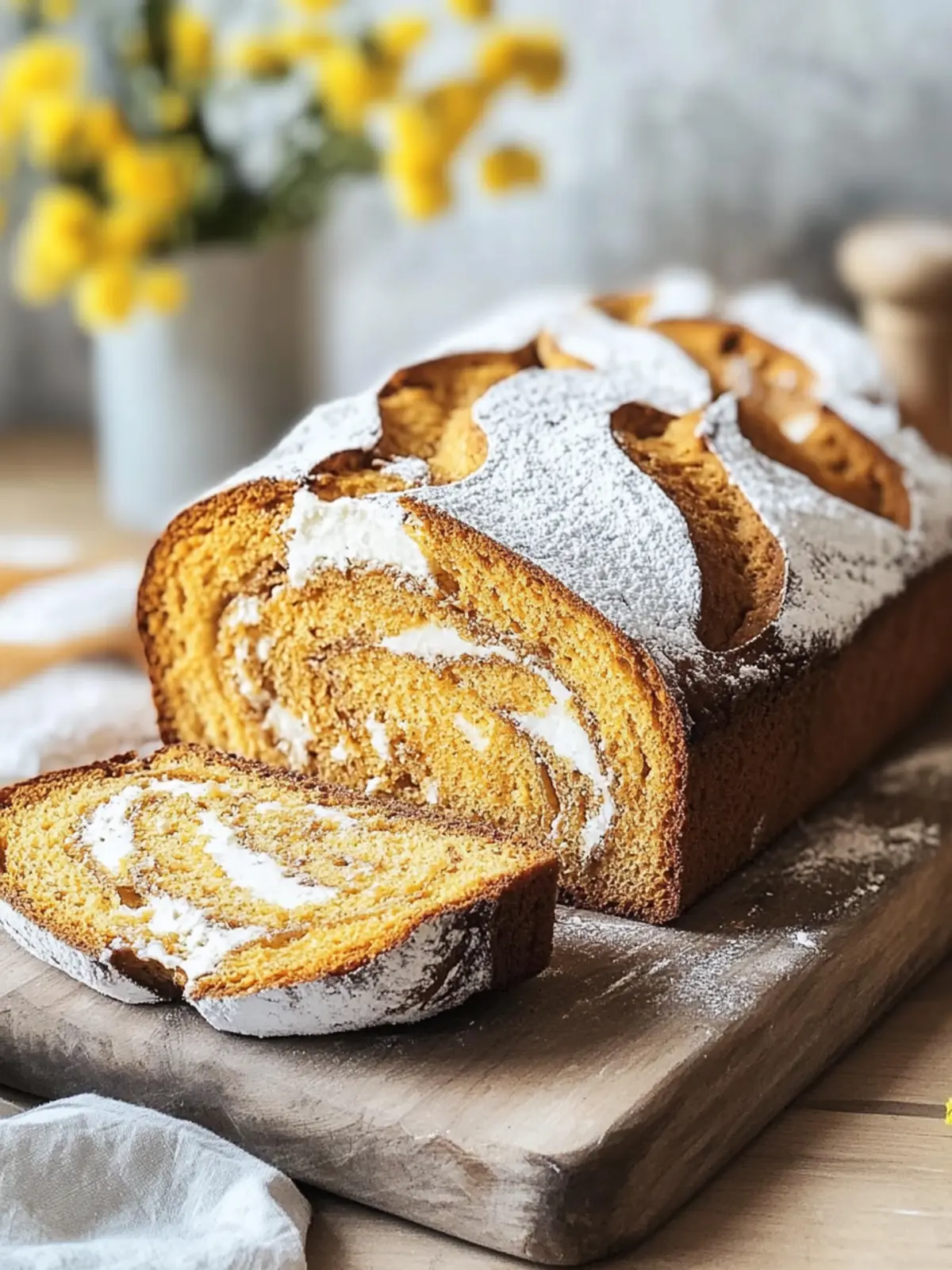 Marmorierter Kürbis-Frischkäse-Brot