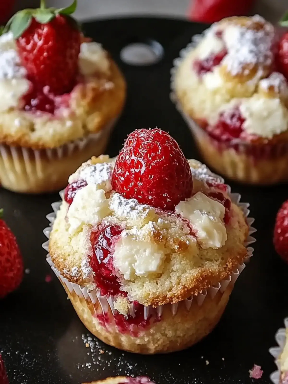 Erdbeer-Frischkäse-Muffins