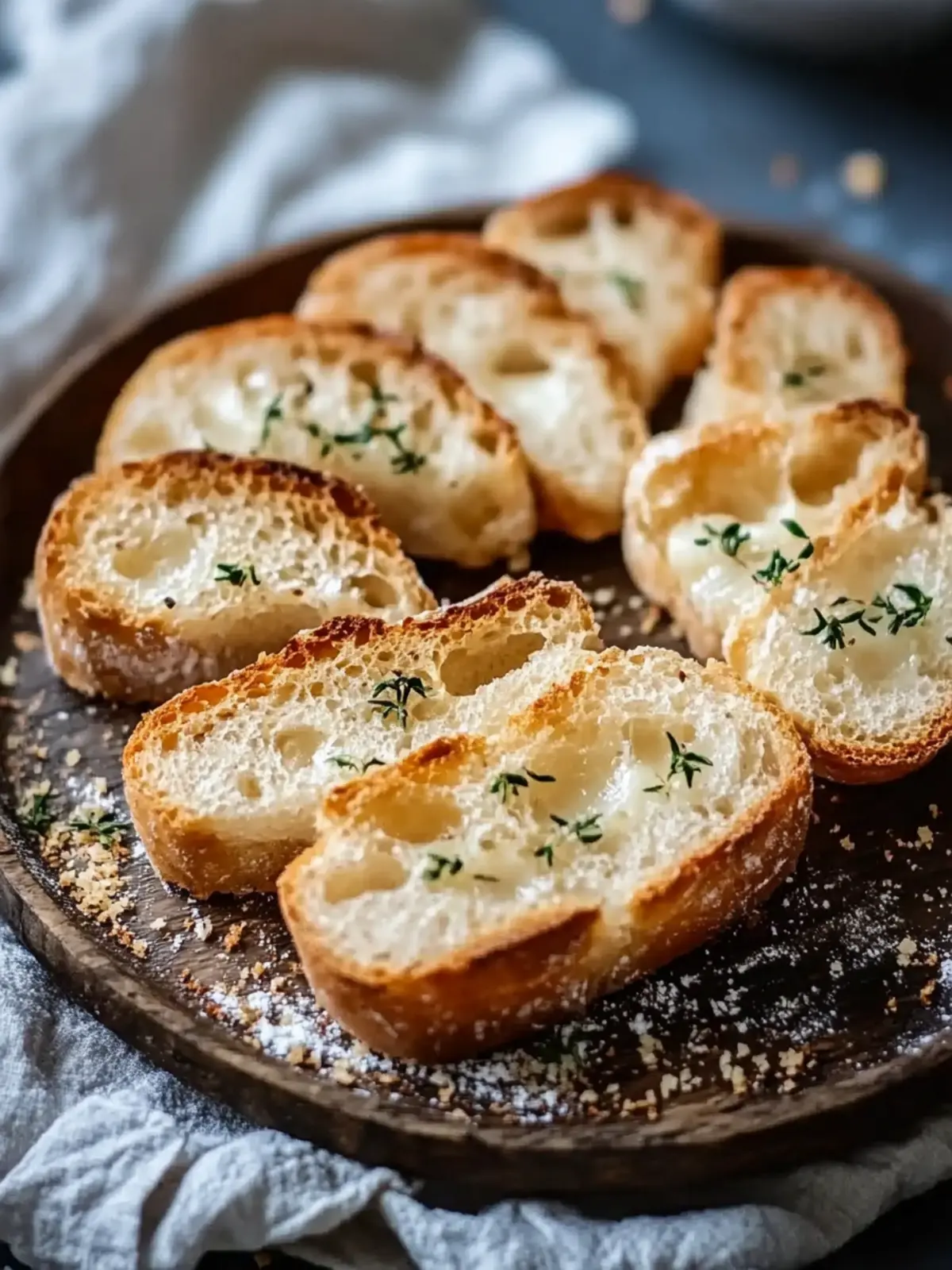 Käsige Knoblauchbrot Häppchen