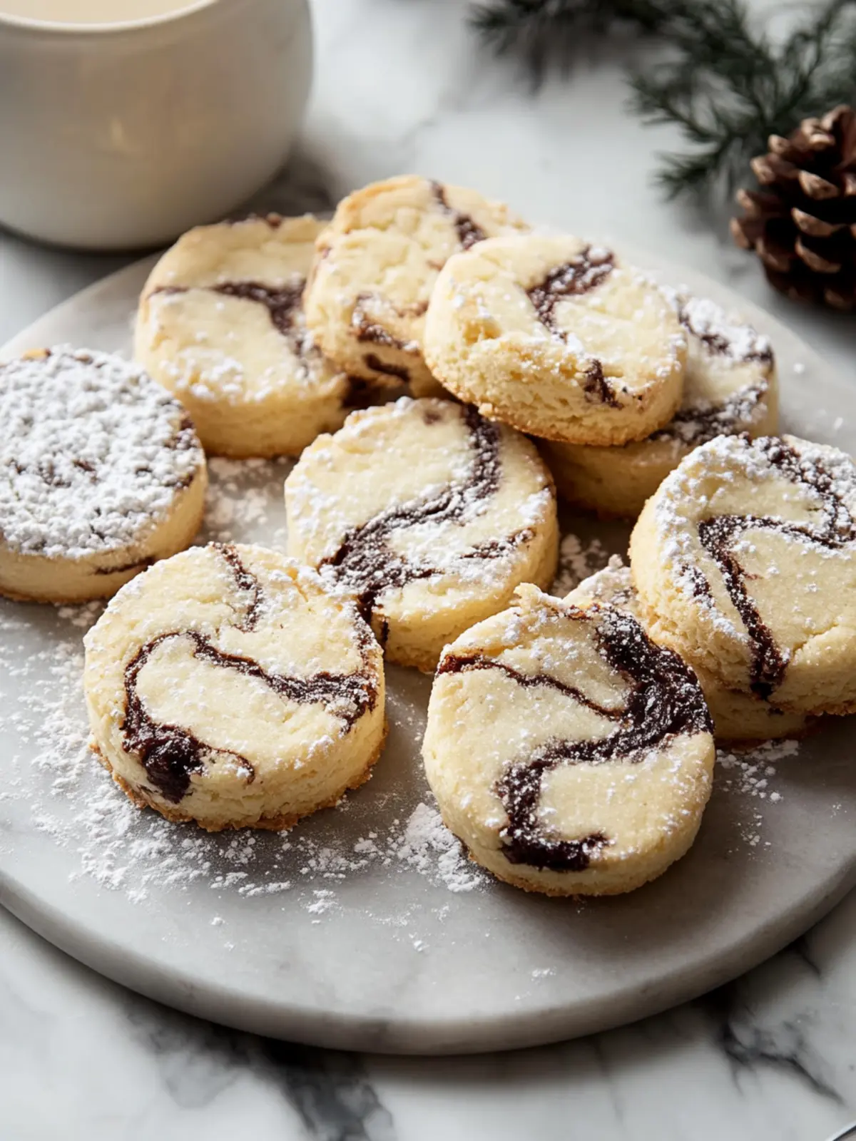 Marmor-Shortbread-Kekse