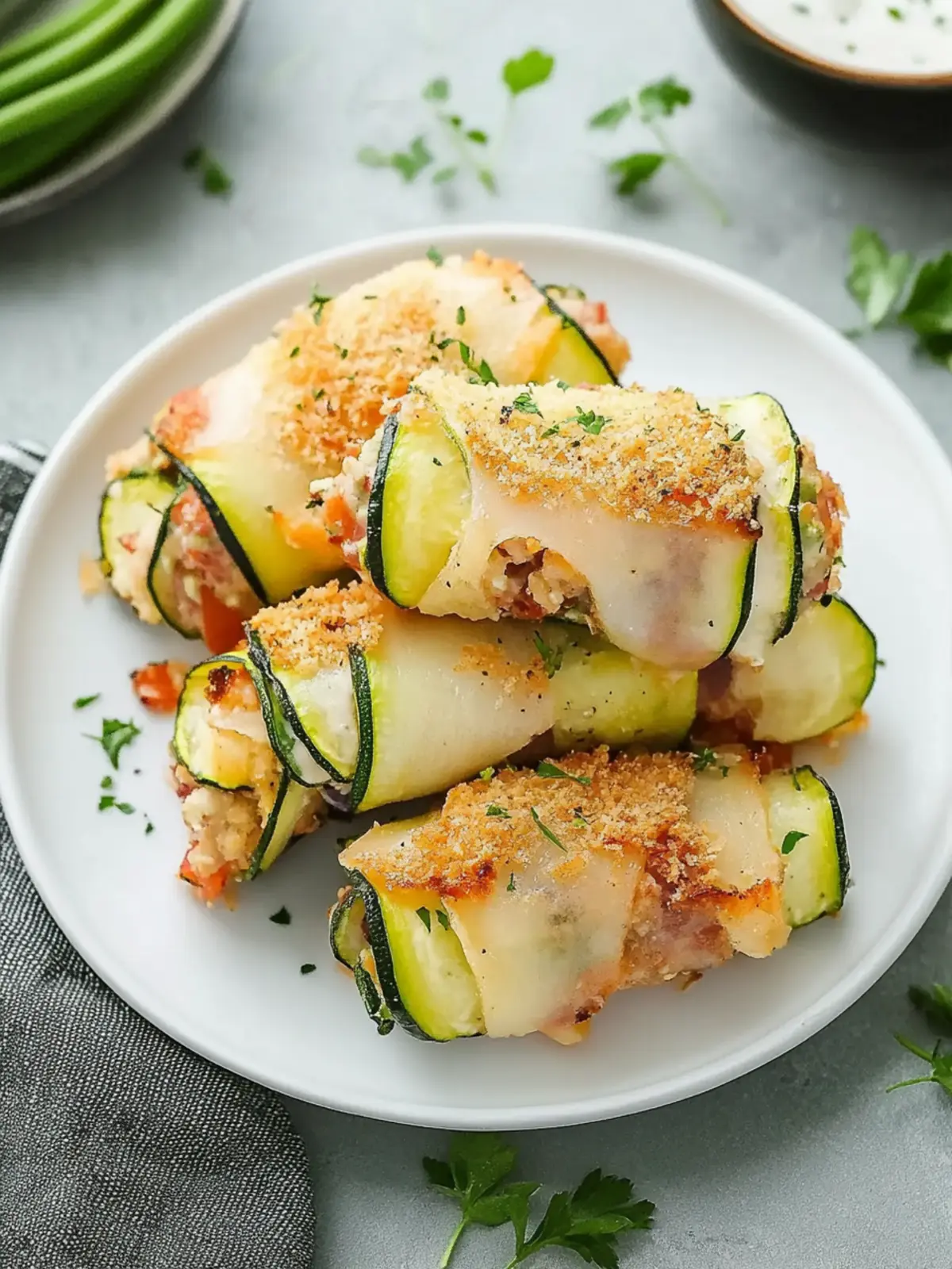 Köstlicher Zucchini Cordon Bleu