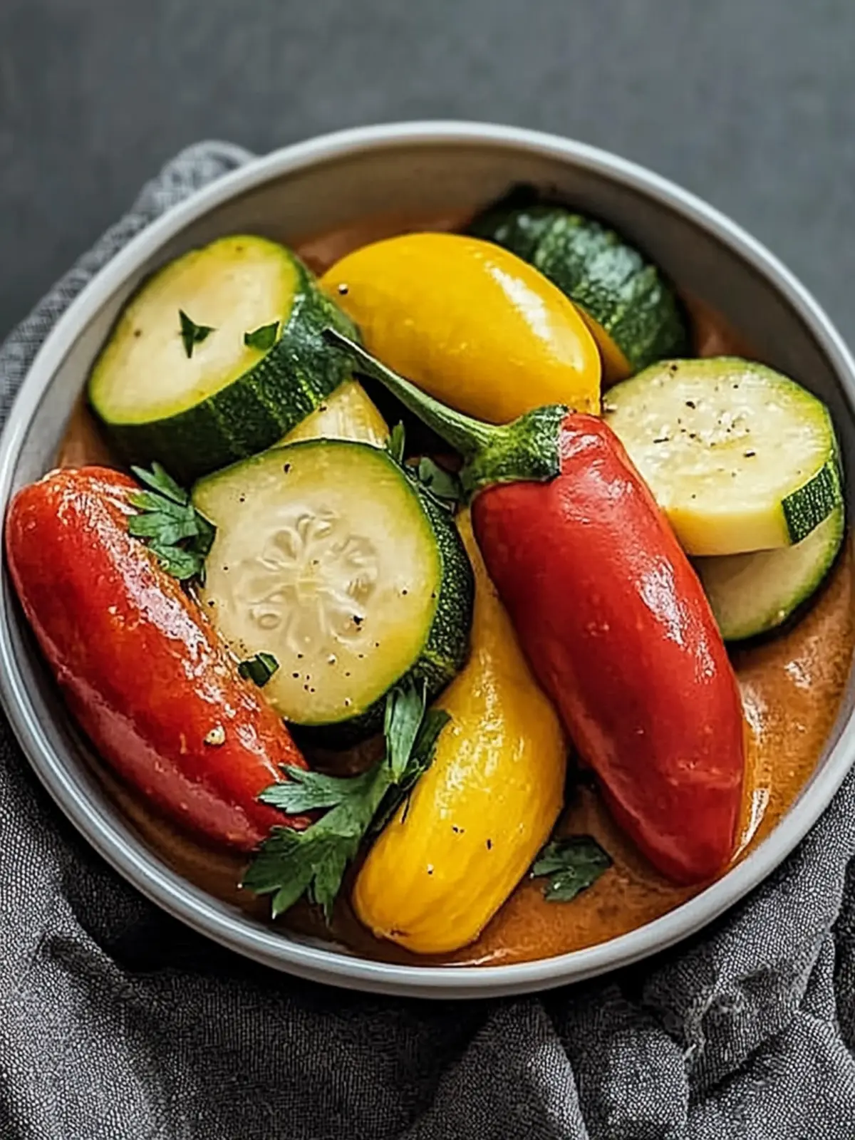 Paprika-Zucchini-Sahne-Hähnchen