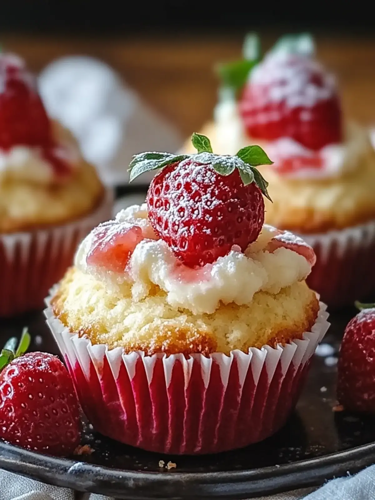 Erdbeer-Frischkäse-Muffins