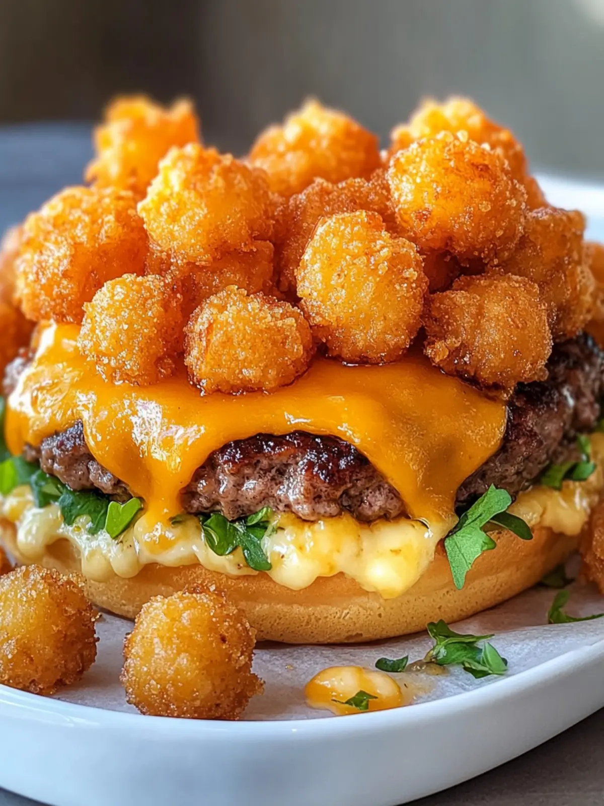 Saftiger Cheeseburger Auflauf mit Tater Tots