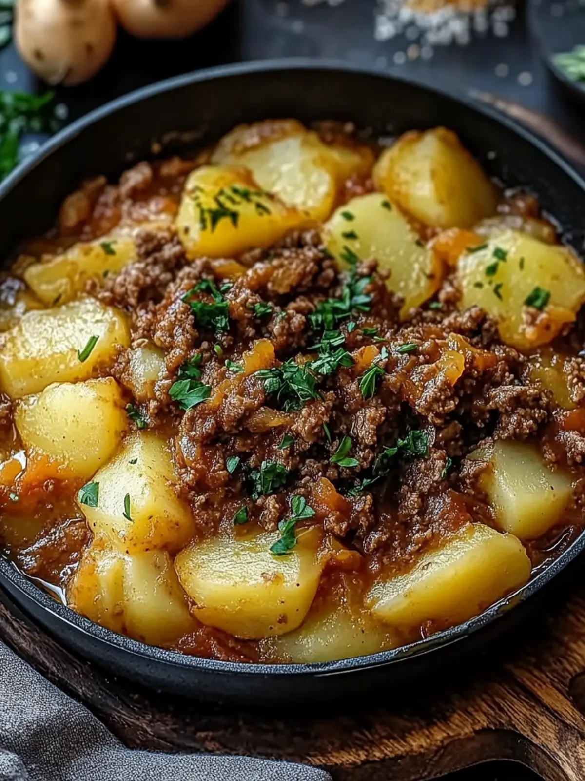 Kartoffelpfanne mit Hackfleisch
