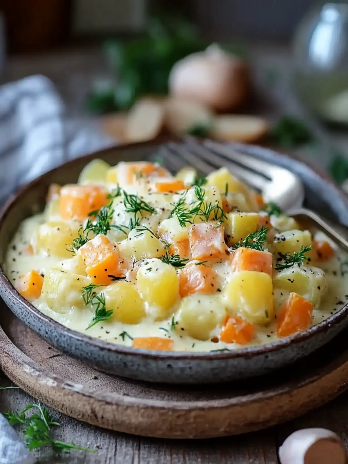 Kohlrabigemüse mit Kartoffeln und Möhren