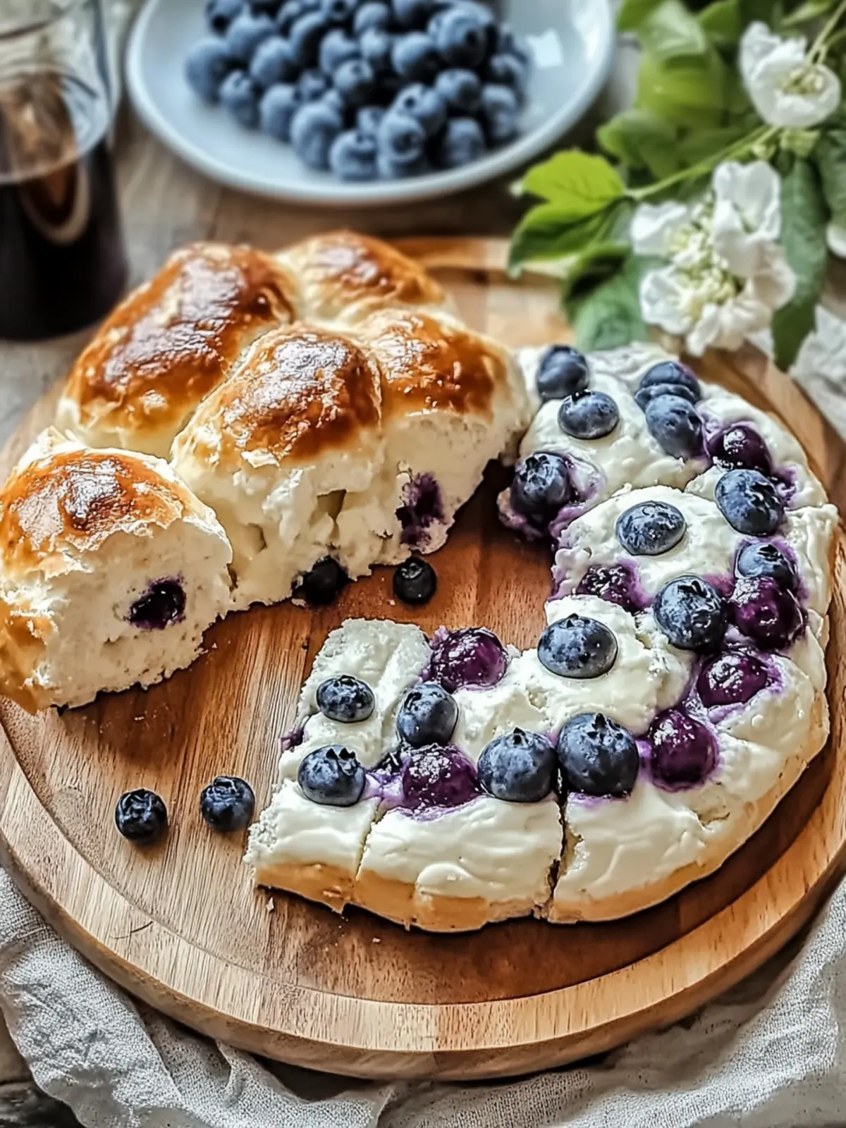 Hüttenkäse Heidelbeer Wolkenbrot