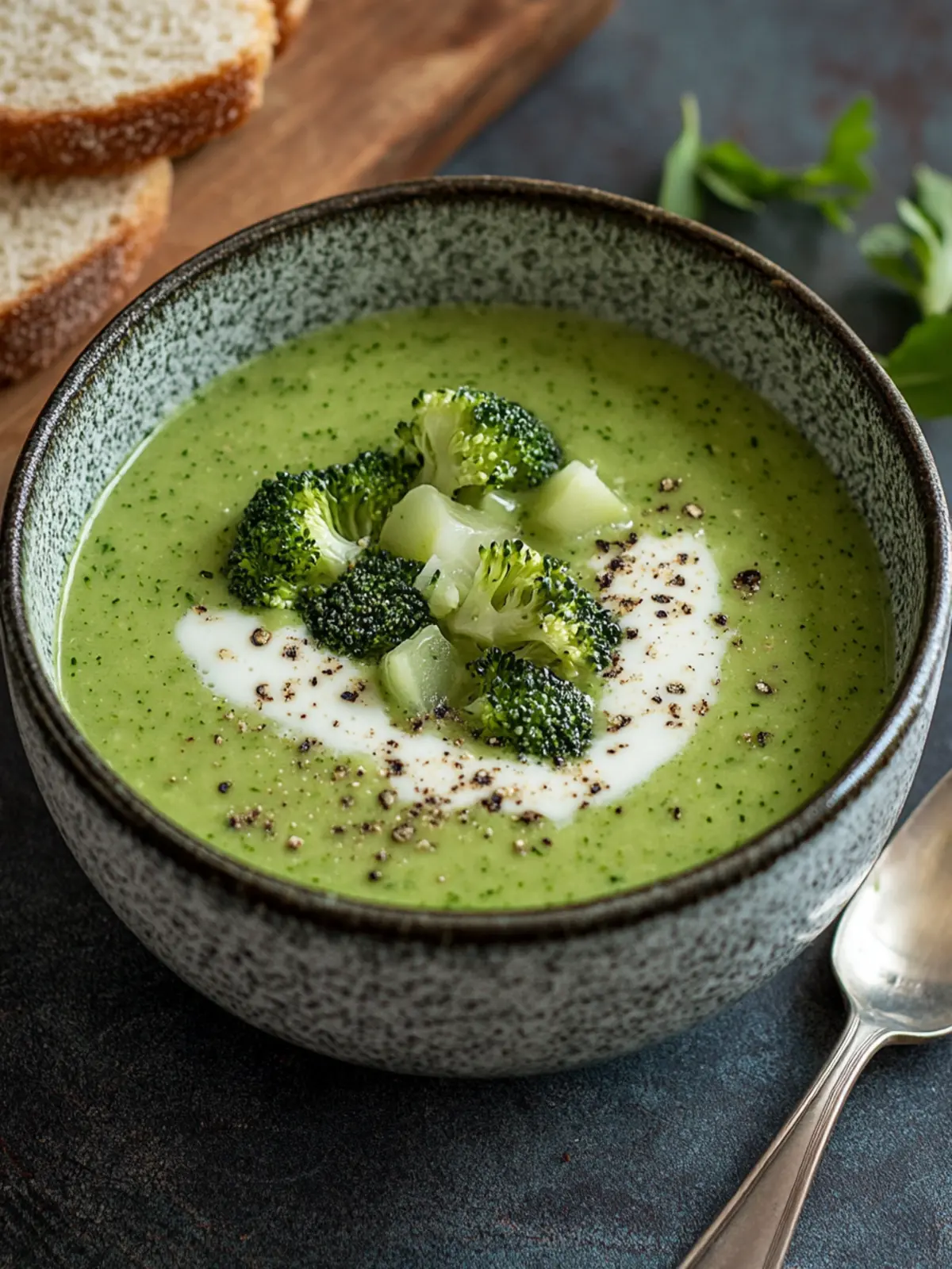 Cremige Brokkolisuppe