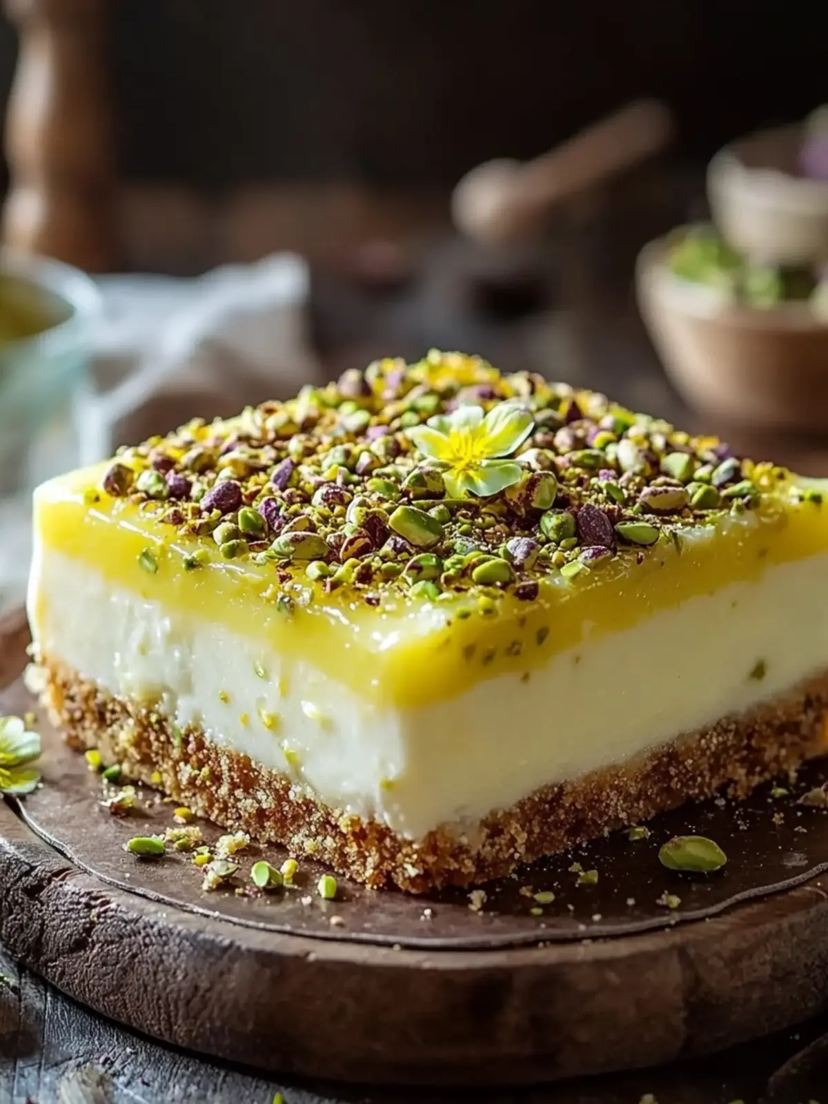 Delicious Lemon Pistachio Milk Cake