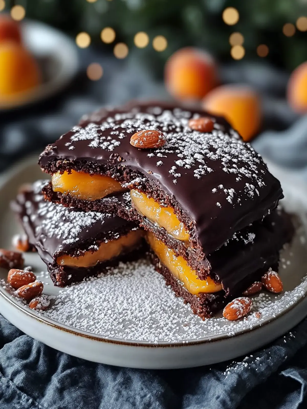 Sacher-Kekse mit Aprikosen und Mandeln
