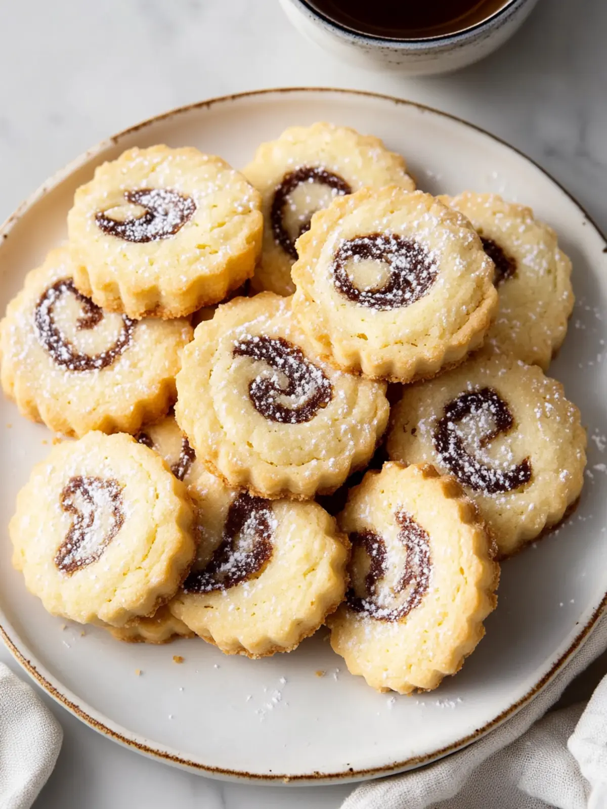 Marmor-Shortbread-Kekse