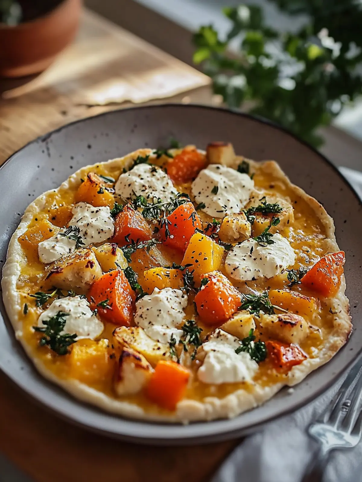 Kürbis Hähnchen Pfanne