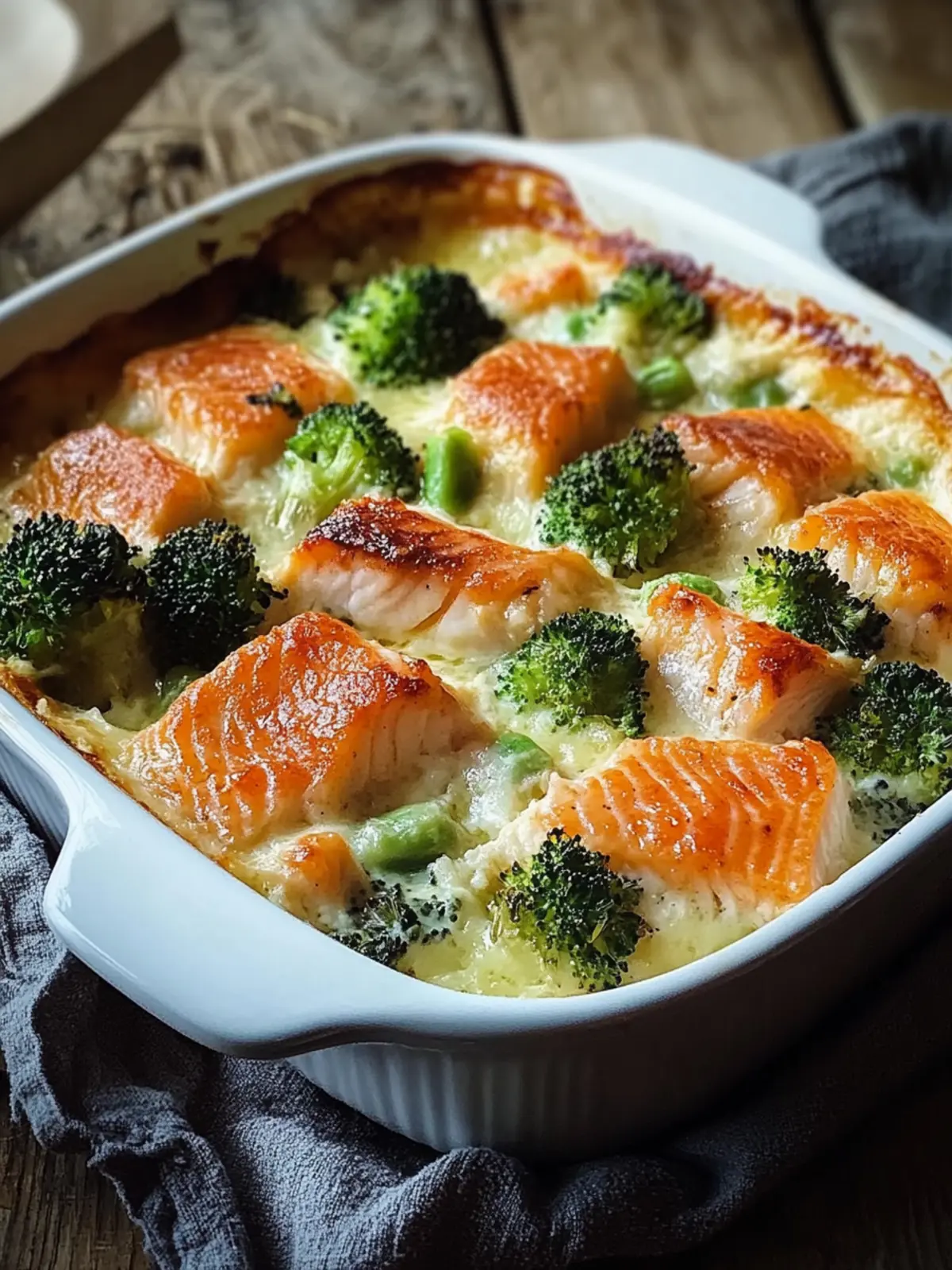 Lachs und Brokkoli Gratin