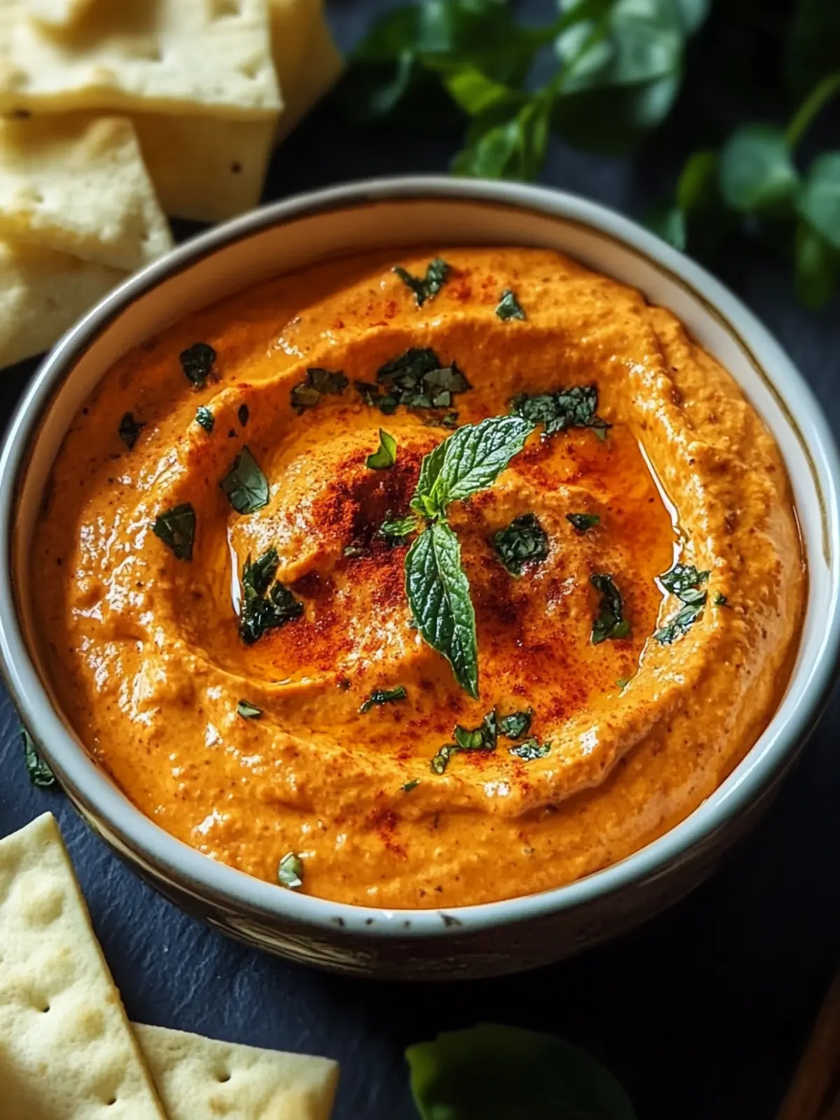 Cremiger gerösteter Paprika-Dip