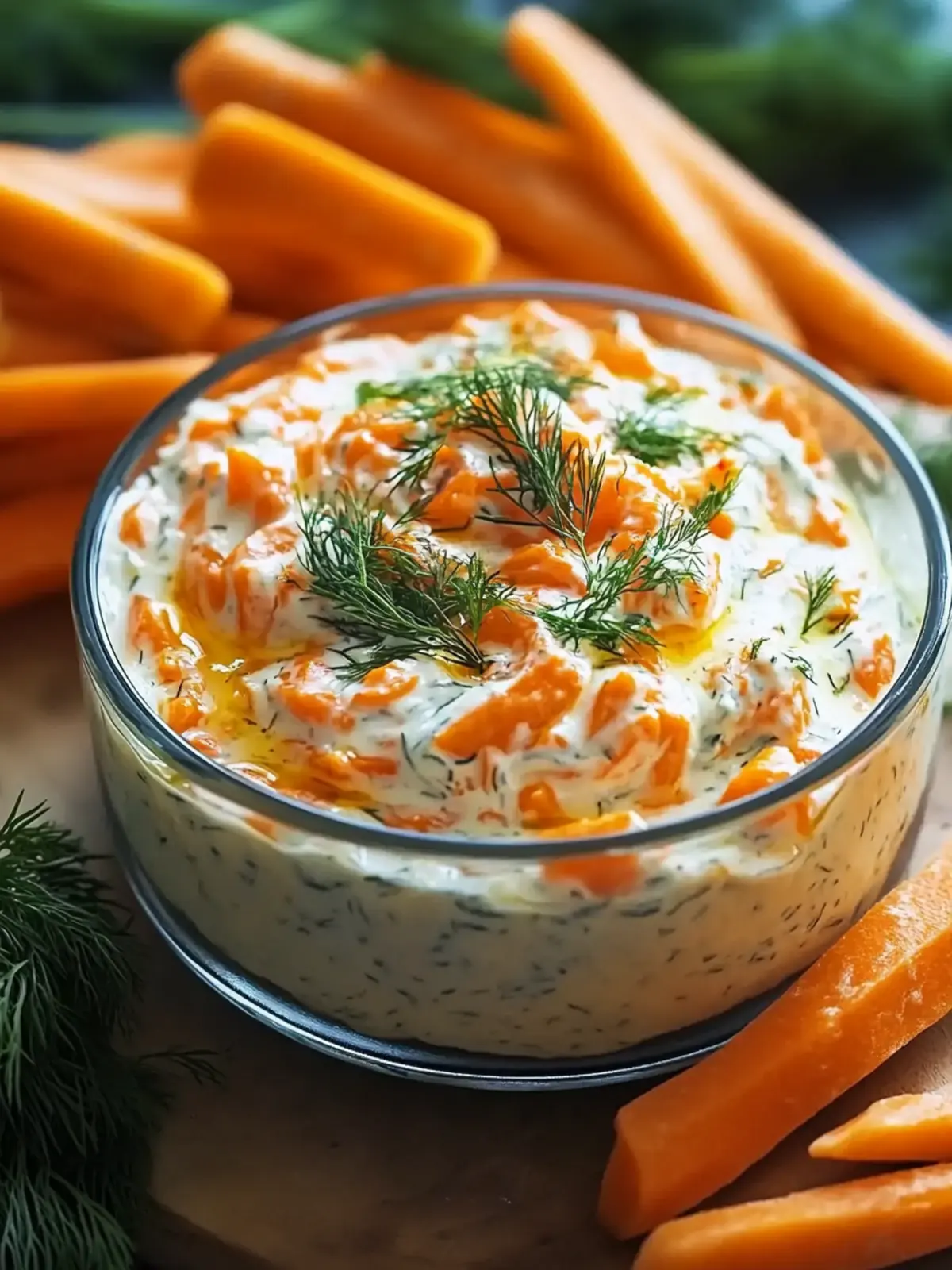 Cremiger Karotten-Dill-Dip