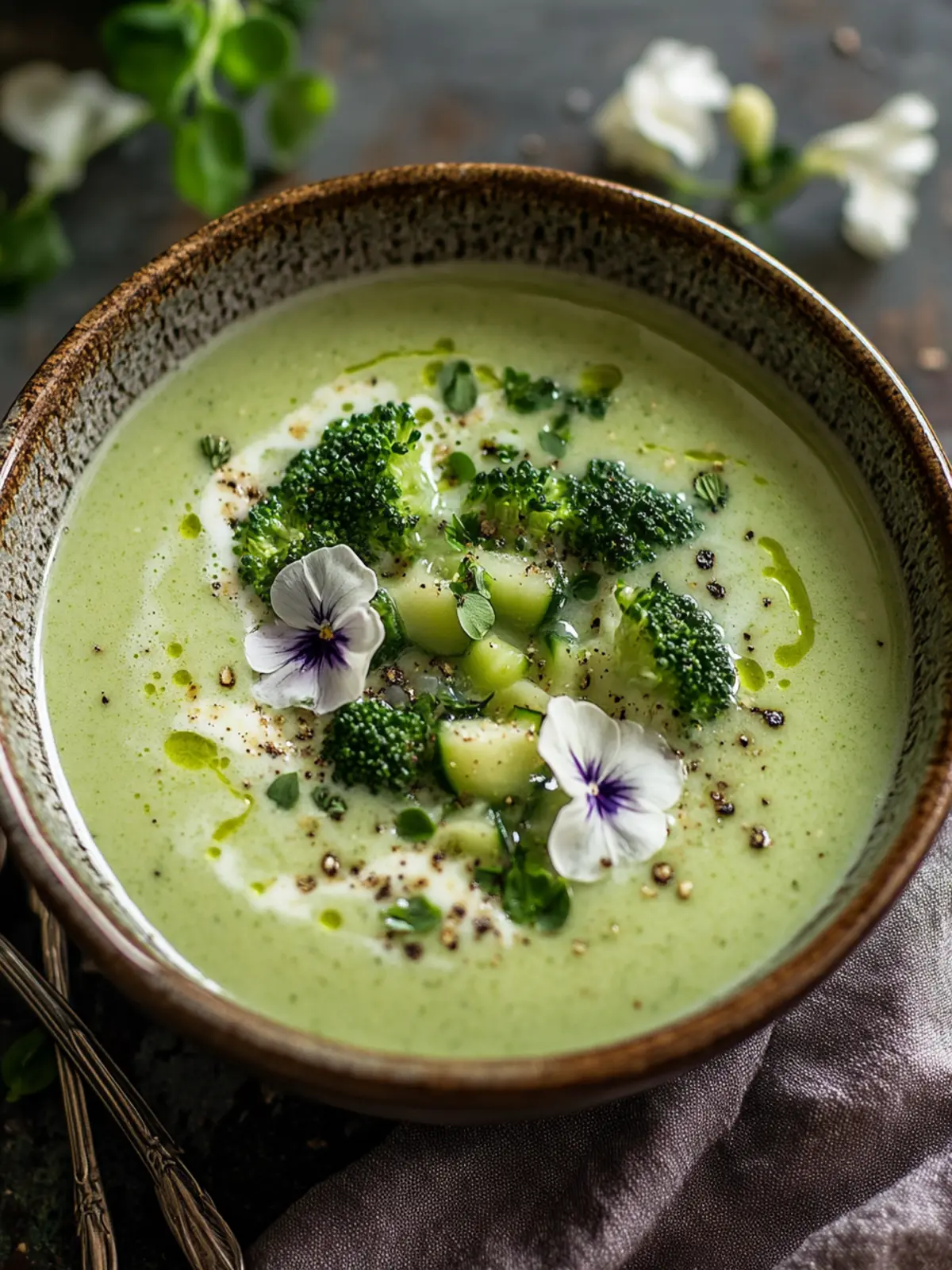 Cremige Brokkolisuppe