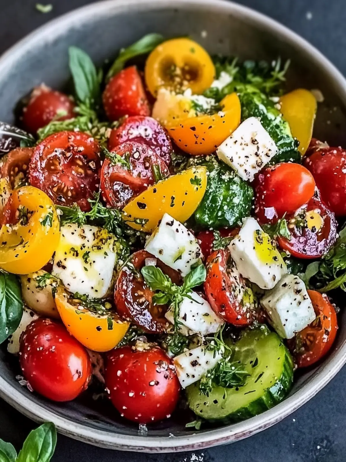 Mediterraner Salat zum Grillen