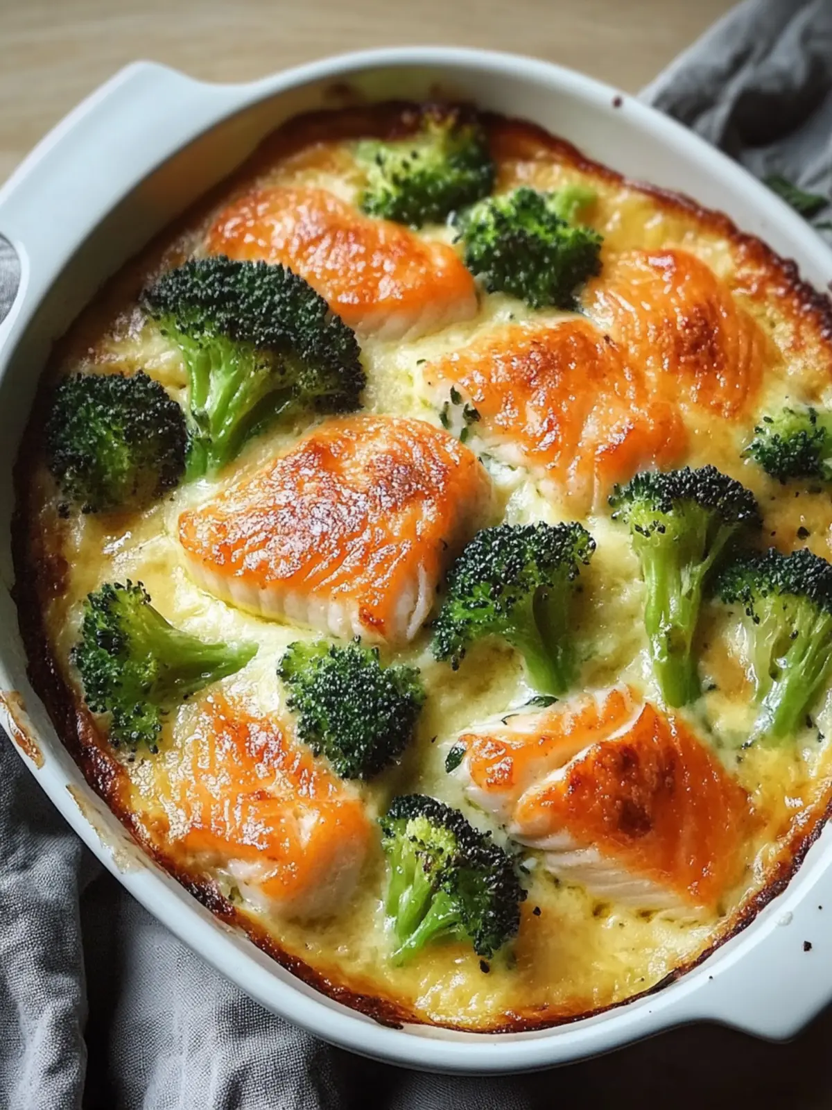 Lachs und Brokkoli Gratin