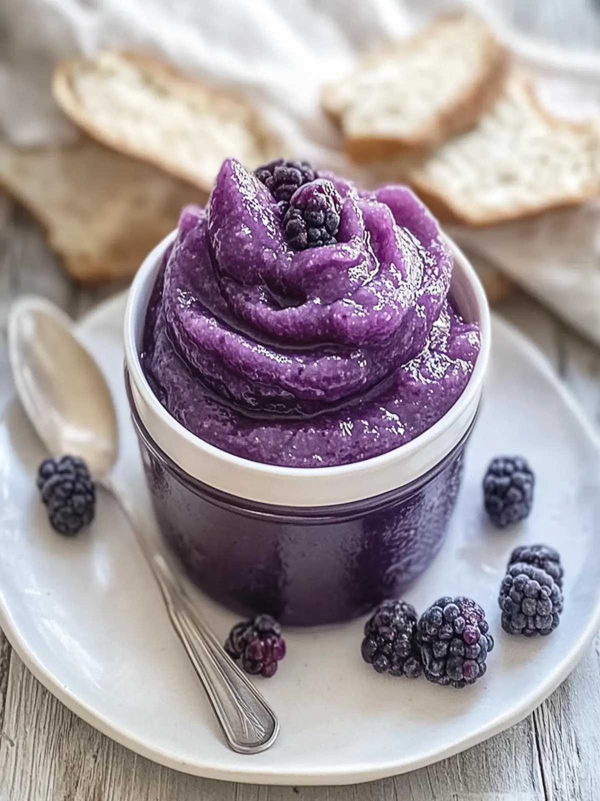 Cremige gesunde lila Süßkartoffel-Marmelade