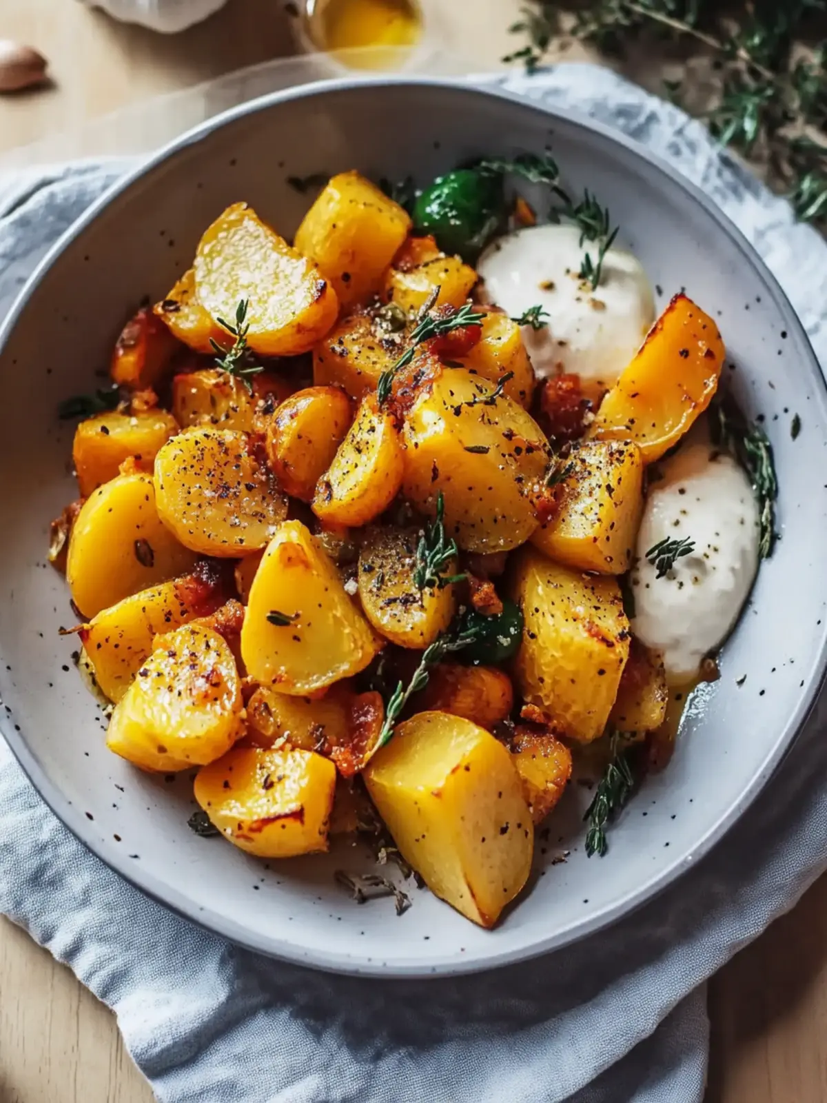 Ofenkartoffeln mit Kürbis