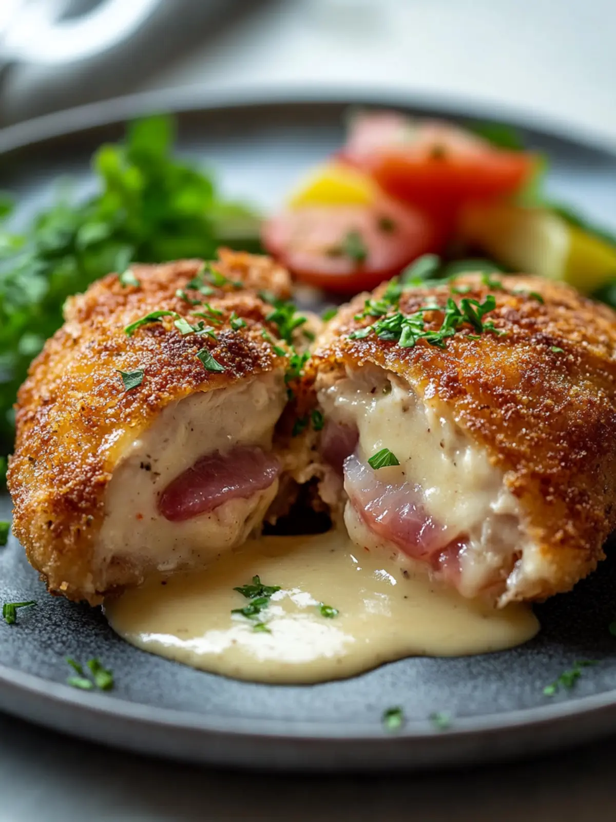Köstliches Airfryer Hühnchen Cordon Bleu