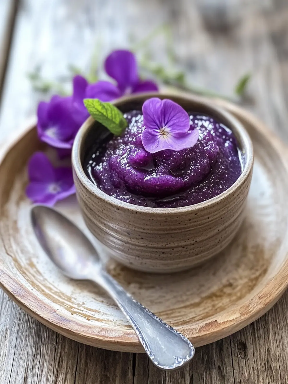 Cremige gesunde lila Süßkartoffel-Marmelade