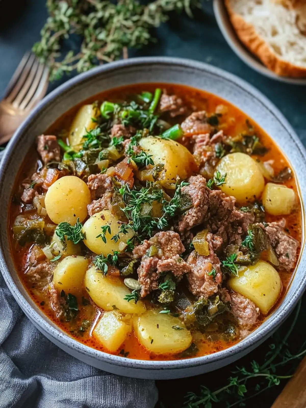 Savoykohl-Eintopf mit Hackfleisch und Kartoffeln
