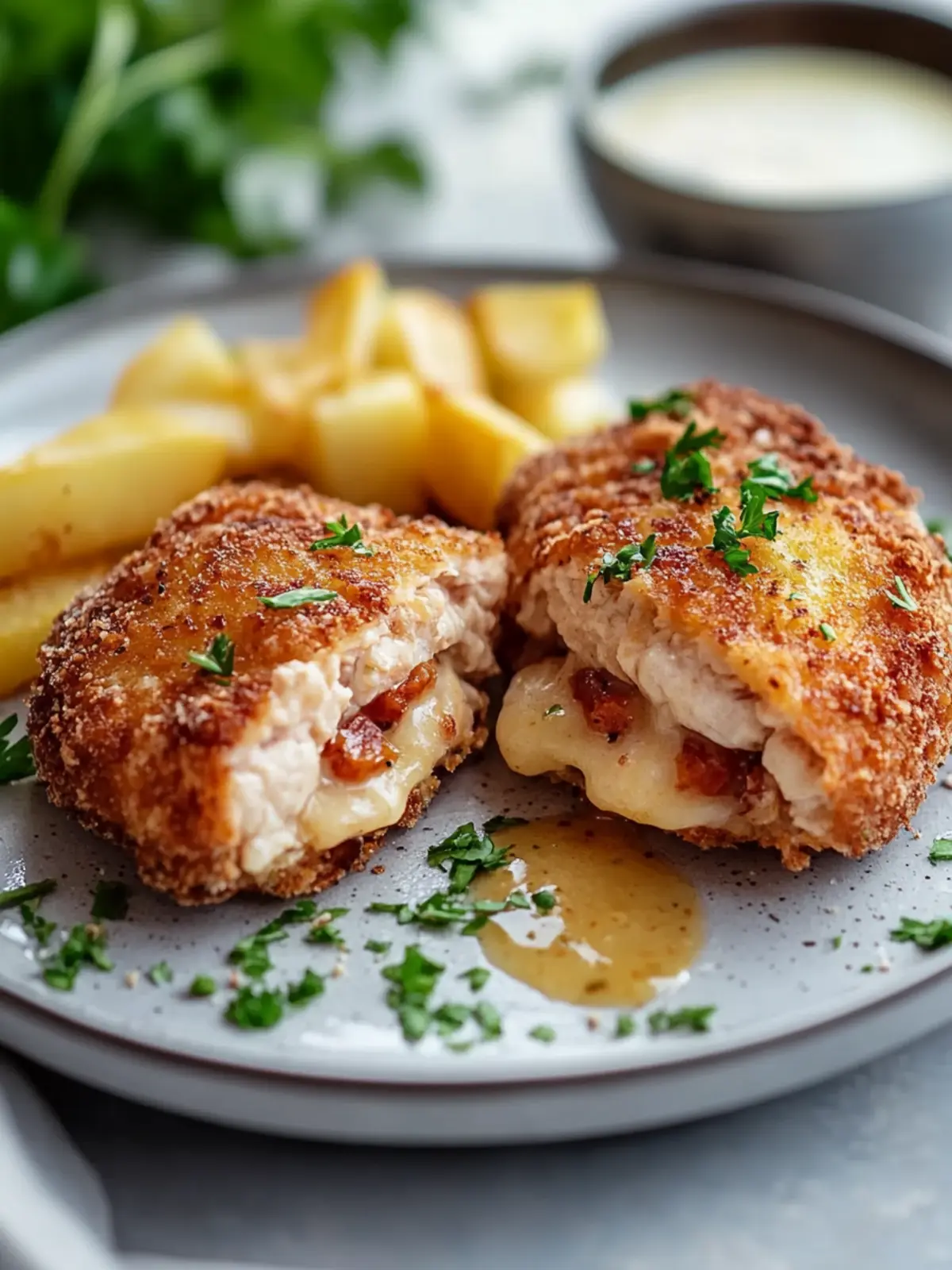 Köstliches Airfryer Hähnchen Cordon Bleu