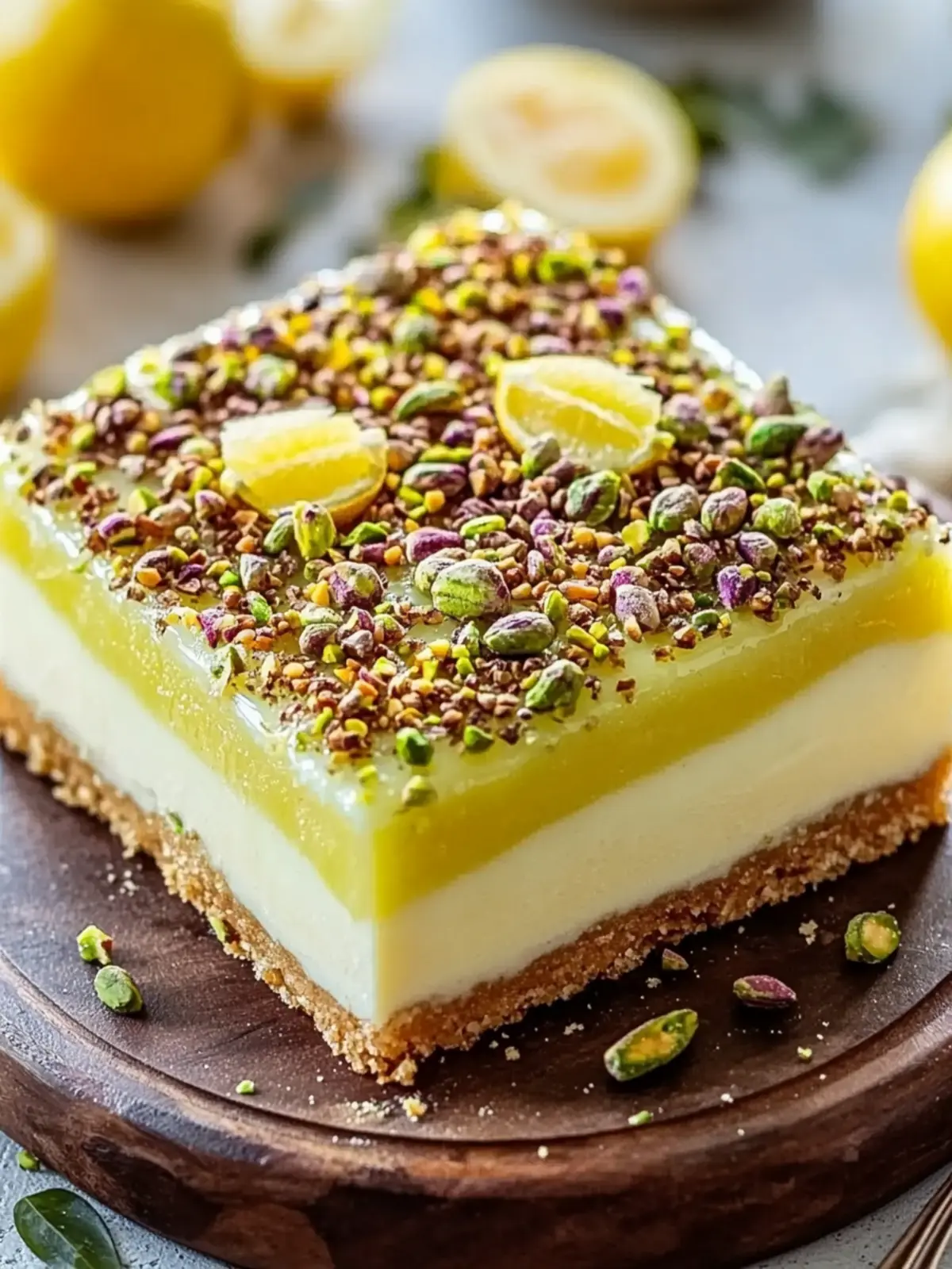 Delicious Lemon Pistachio Milk Cake