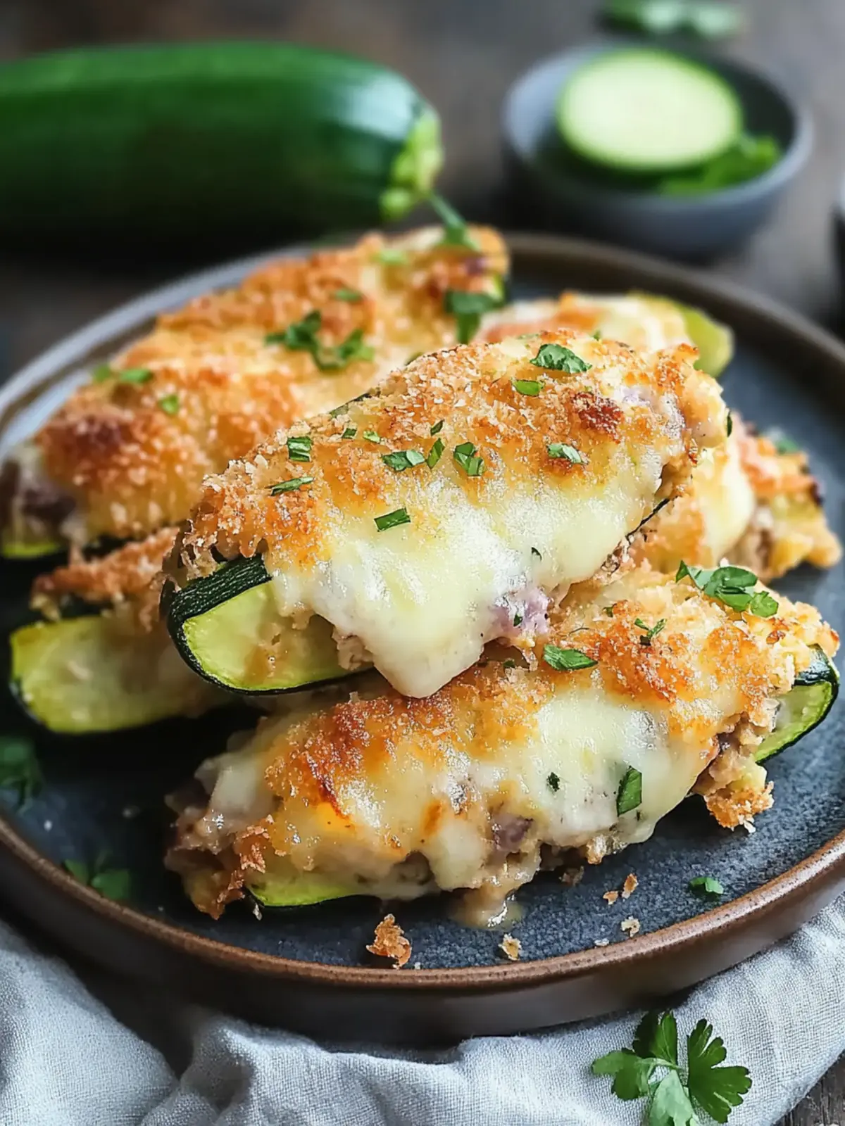 Köstlicher Zucchini Cordon Bleu