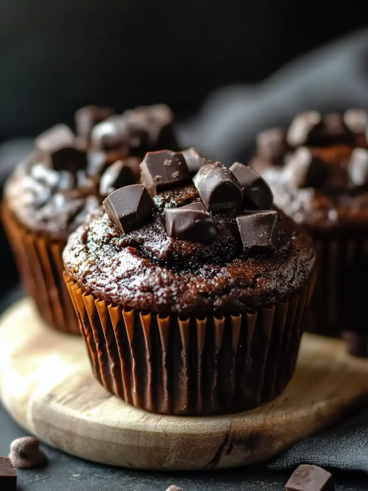 Doppelte Schokolade und Kürbis Muffins