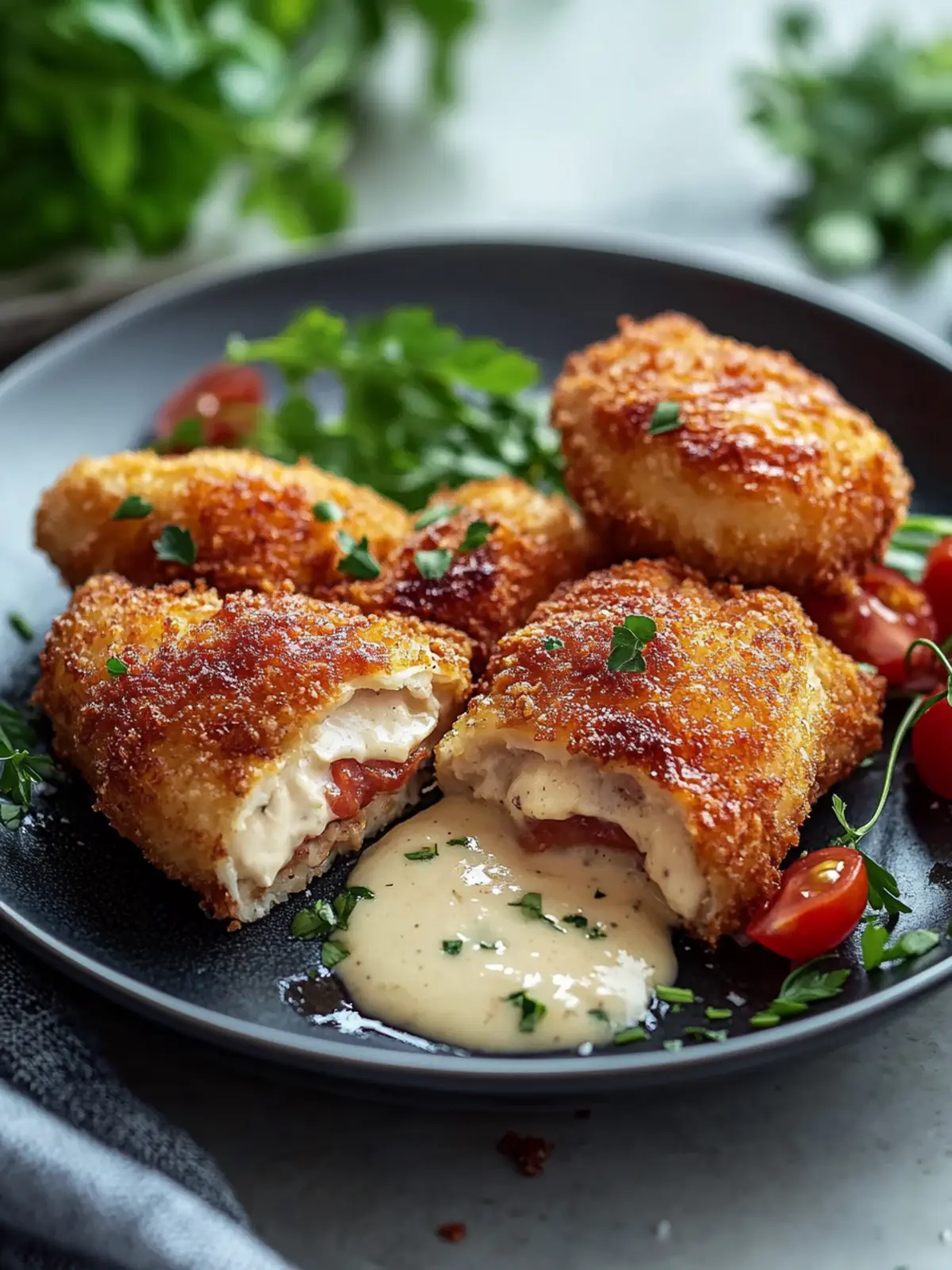 Köstliches Airfryer Hähnchen Cordon Bleu
