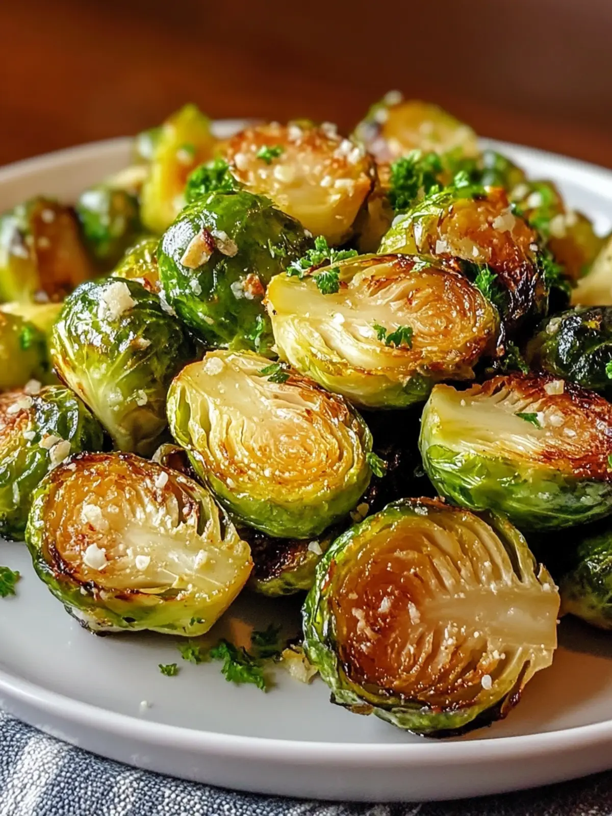 Roasted Garlic Butter Brussels Sprouts
