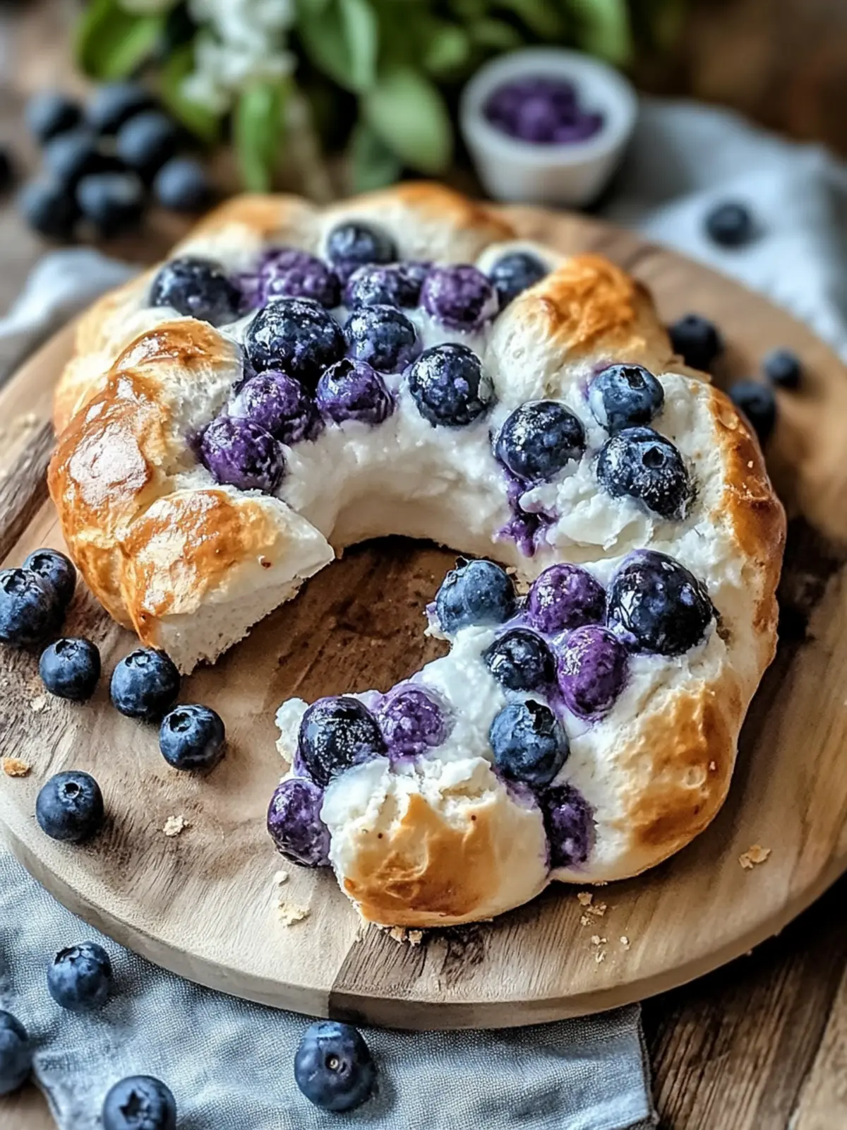 Hüttenkäse Heidelbeer Wolkenbrot