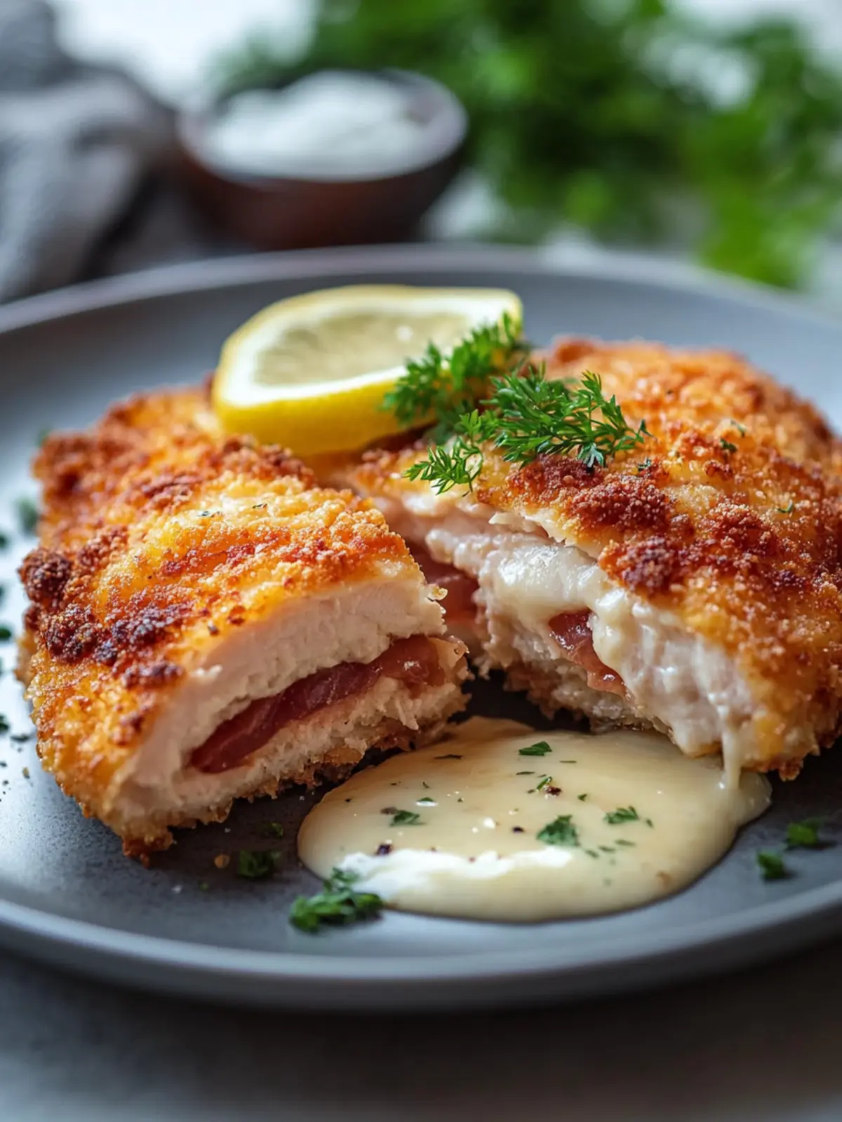 Köstliches Airfryer Hähnchen Cordon Bleu