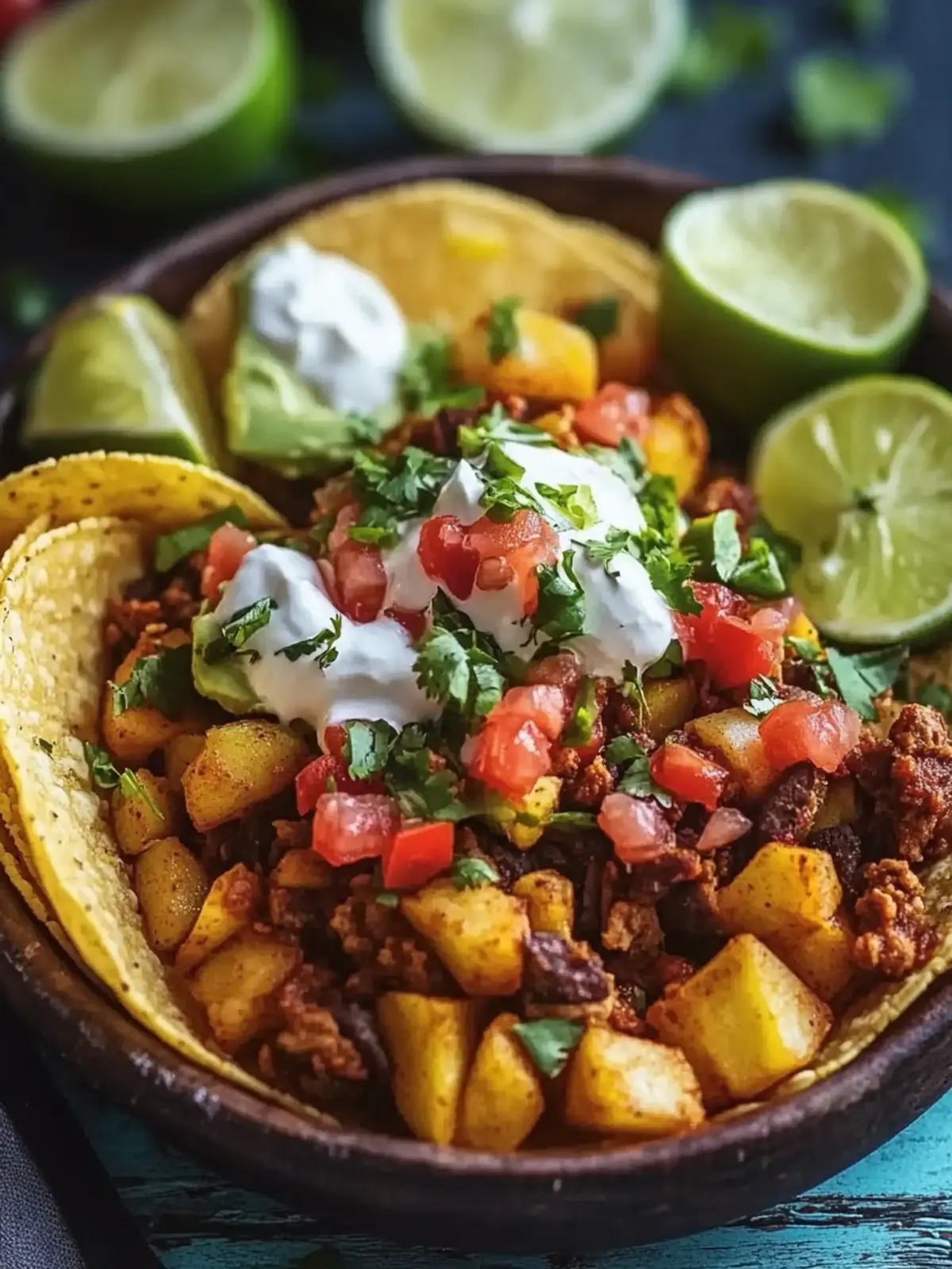 Kartoffel Taco Schüssel Mahlzeit Vorbereitung einfach sättigend
