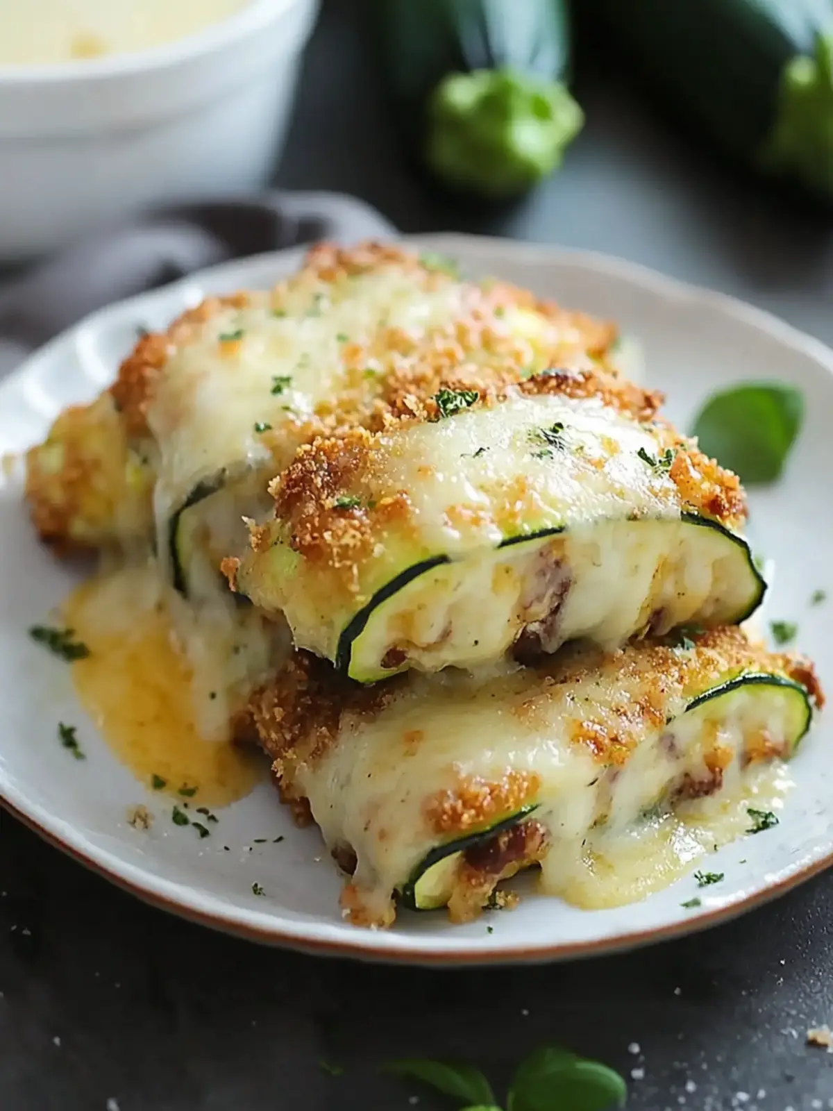 Köstlicher Zucchini Cordon Bleu
