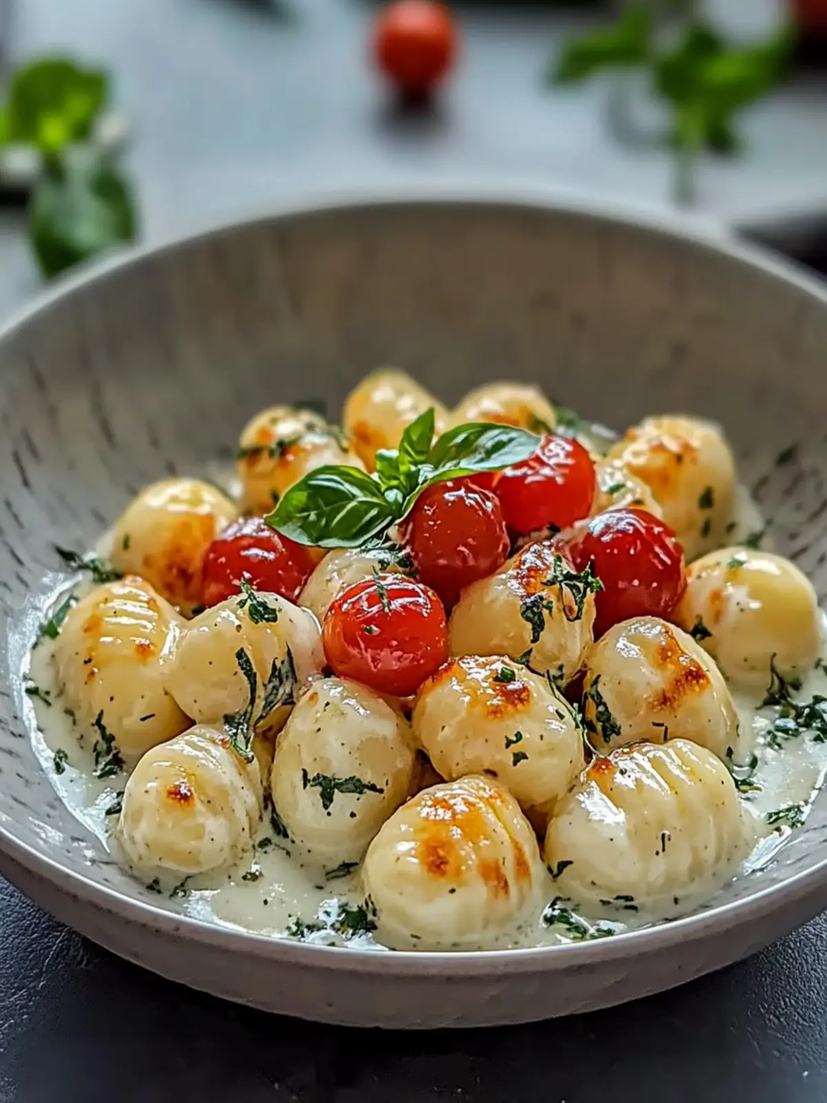 Nachgiebiger Millionär Gnocchi mit cremiger Sauce Glückseligkeit